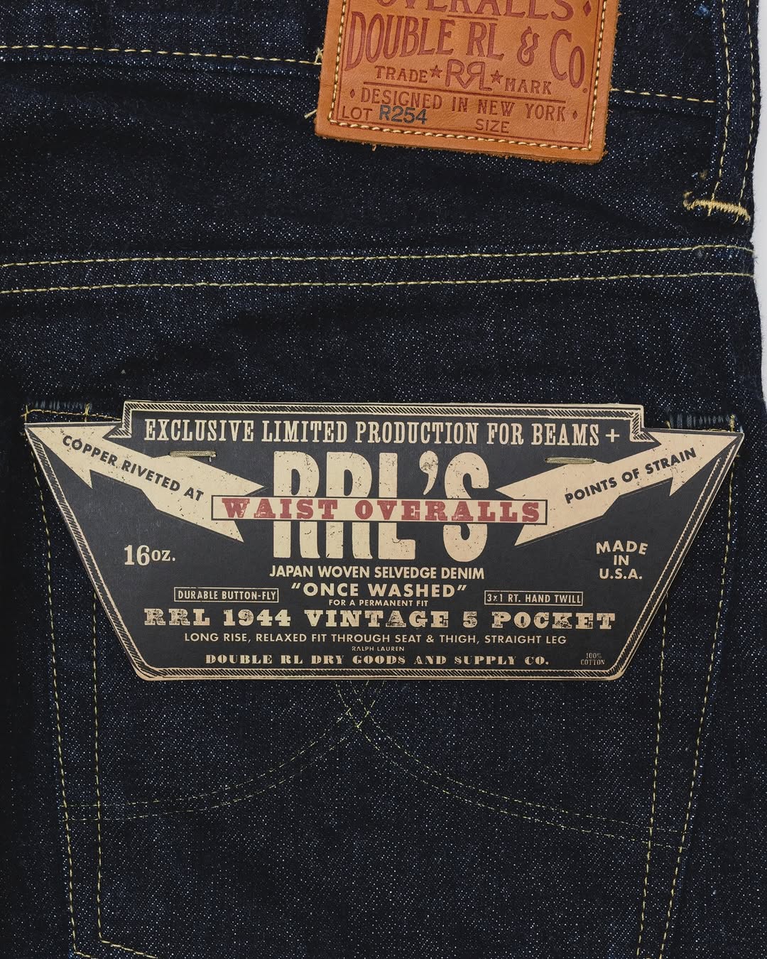 RALPH LAUREN RECREATES WWII RATIONED LEVIS 1944 BEAMS COLLAB