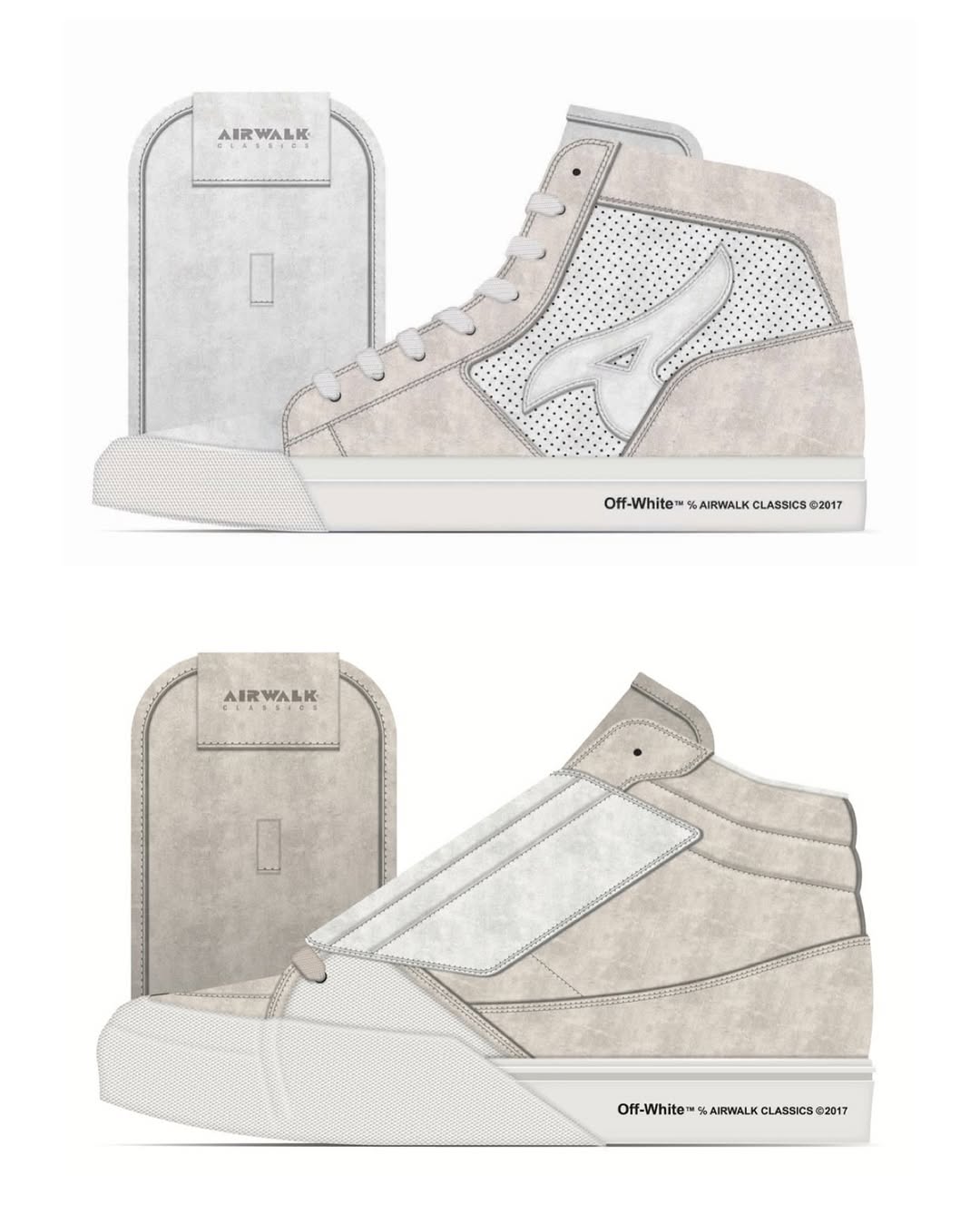 OFF WHITE VIRGIL ABLOH UNRELEASED AIRWALK COLLABORATION SURFACES FROM 2016 ARCHIVE