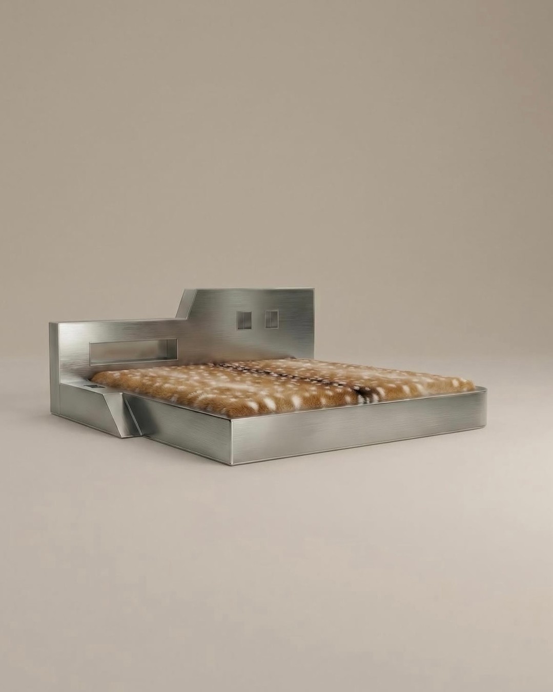 GARANCE VALLÉE'S 2093 BED IS THE FUTURE IN DARK WOOD