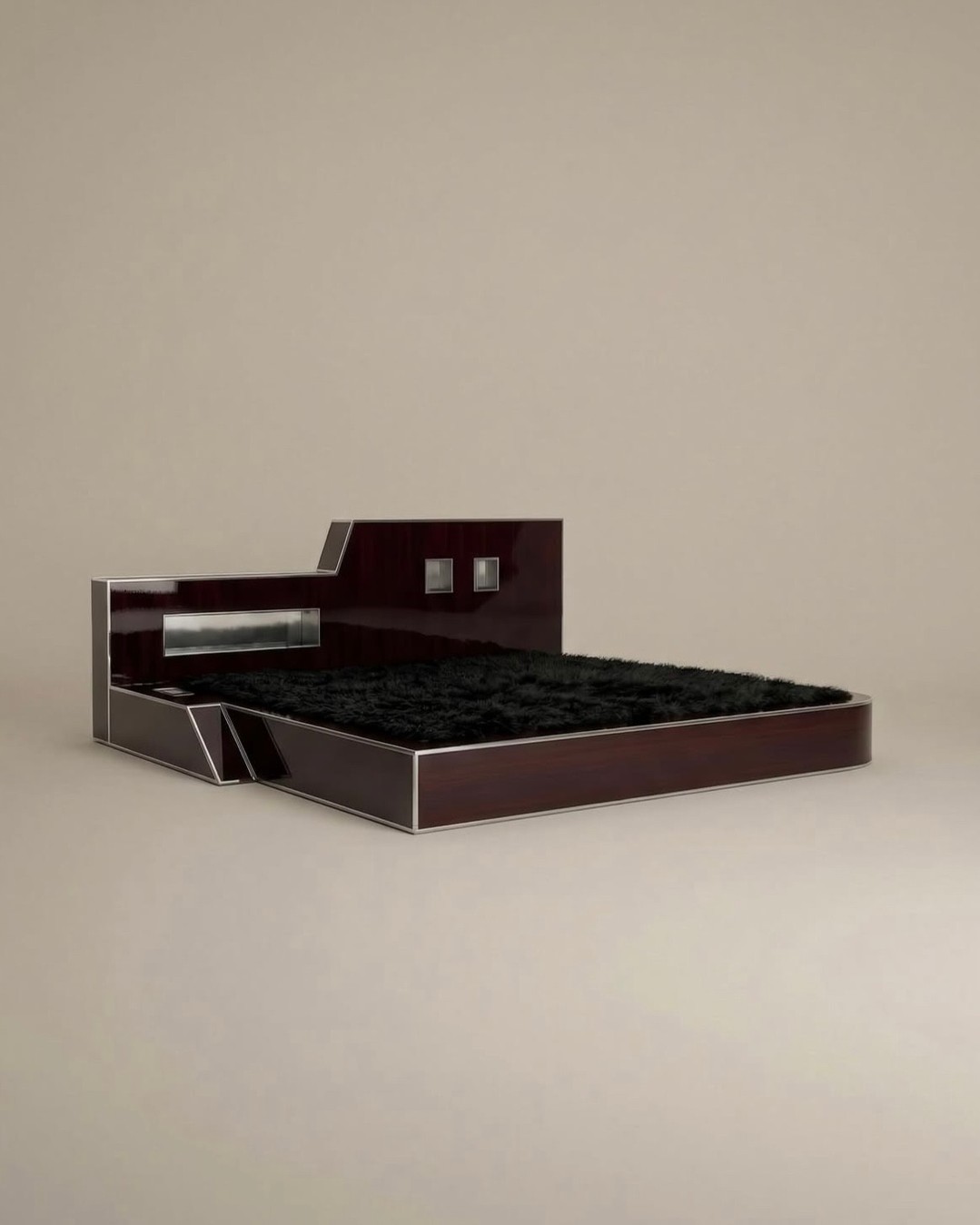 GARANCE VALLÉE'S 2093 BED IS THE FUTURE IN DARK WOOD