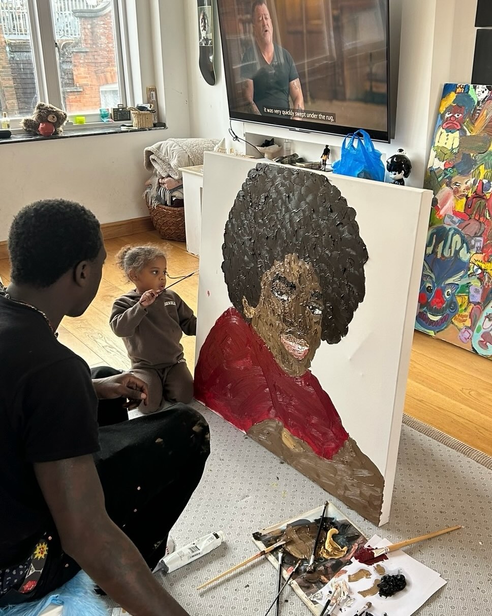 SLAWN PAINTED THE MJ ALTERNATIVE VINYL IN OIL ONCE (image 3)