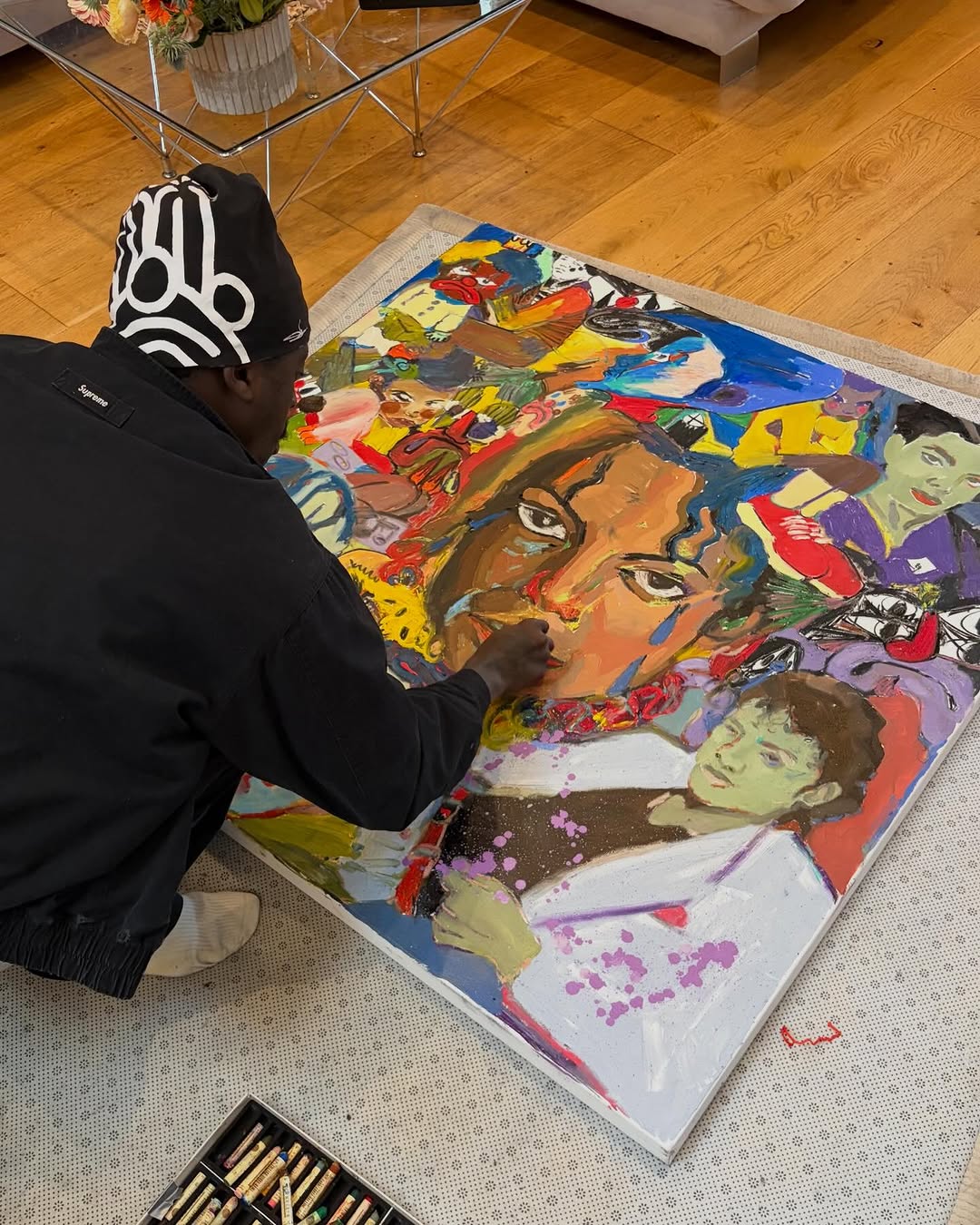 SLAWN PAINTED THE MJ ALTERNATIVE VINYL IN OIL ONCE (image 7)
