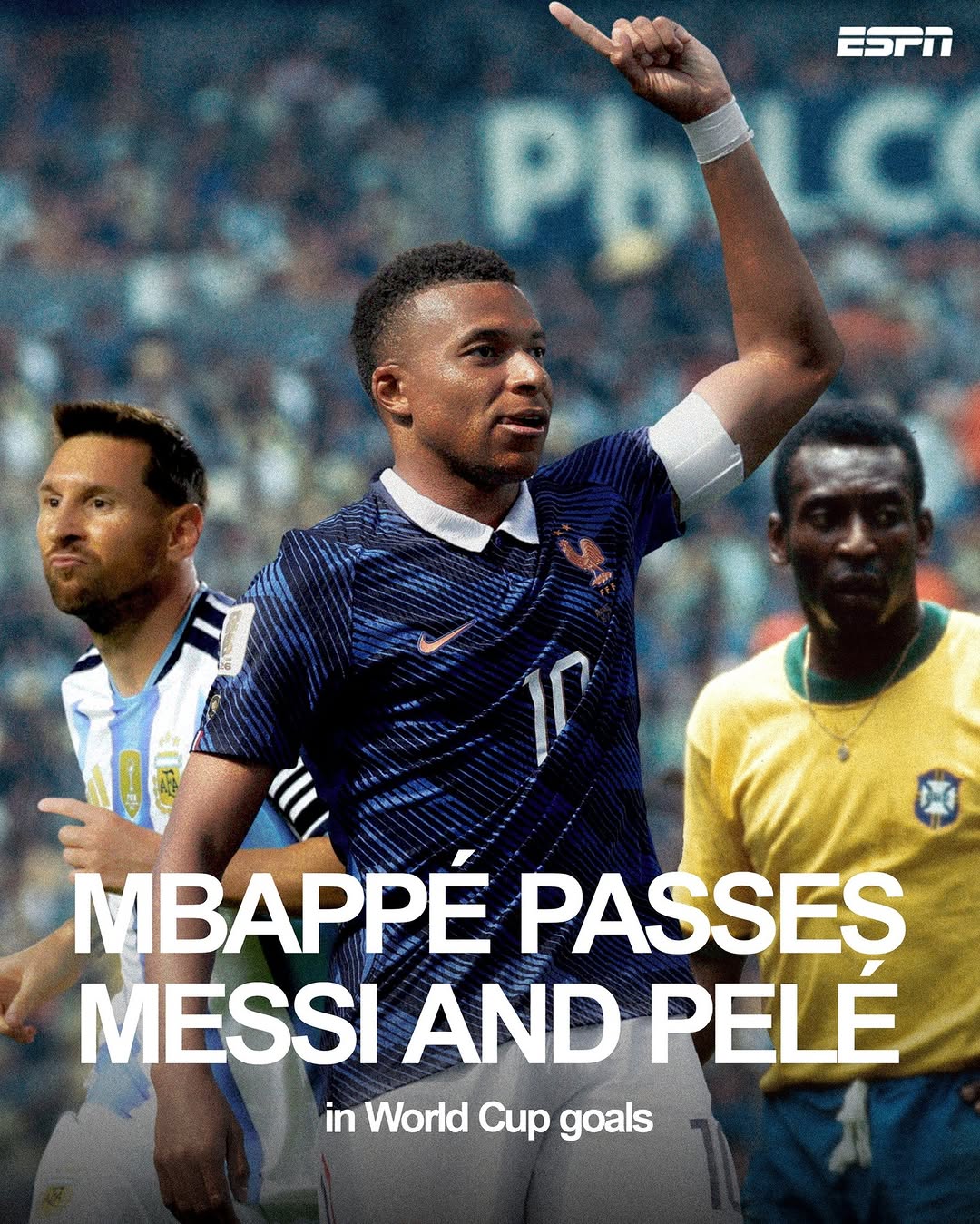 MBAPPE PASSES MESSI AND PELE. KLOSE IS THE LAST NAME