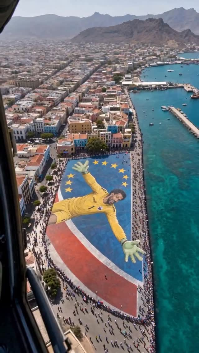 PRAIA PAINTED ITS STREETS FOR ONE GOALKEEPER