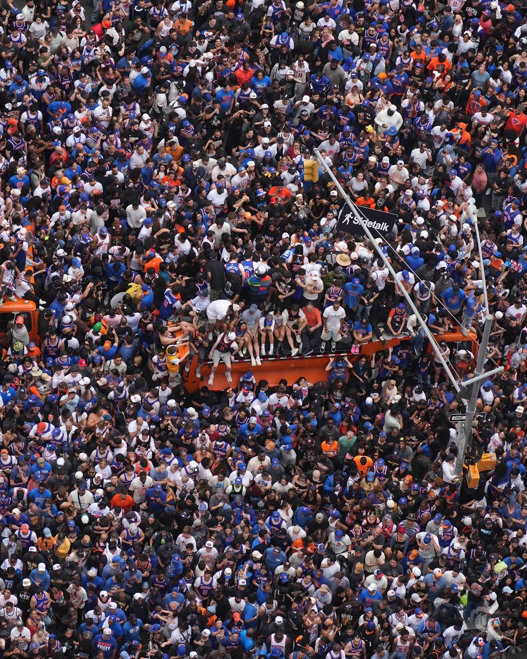TWO MILLION PEOPLE MET THE KNICKS ON BROADWAY