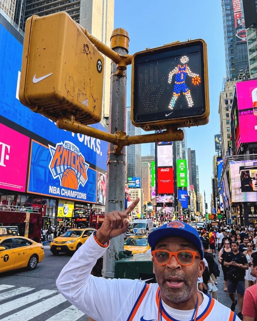 VERTEX.CGI REPLACED TIMES SQUARE CROSSWALKS WITH THE KNICKS