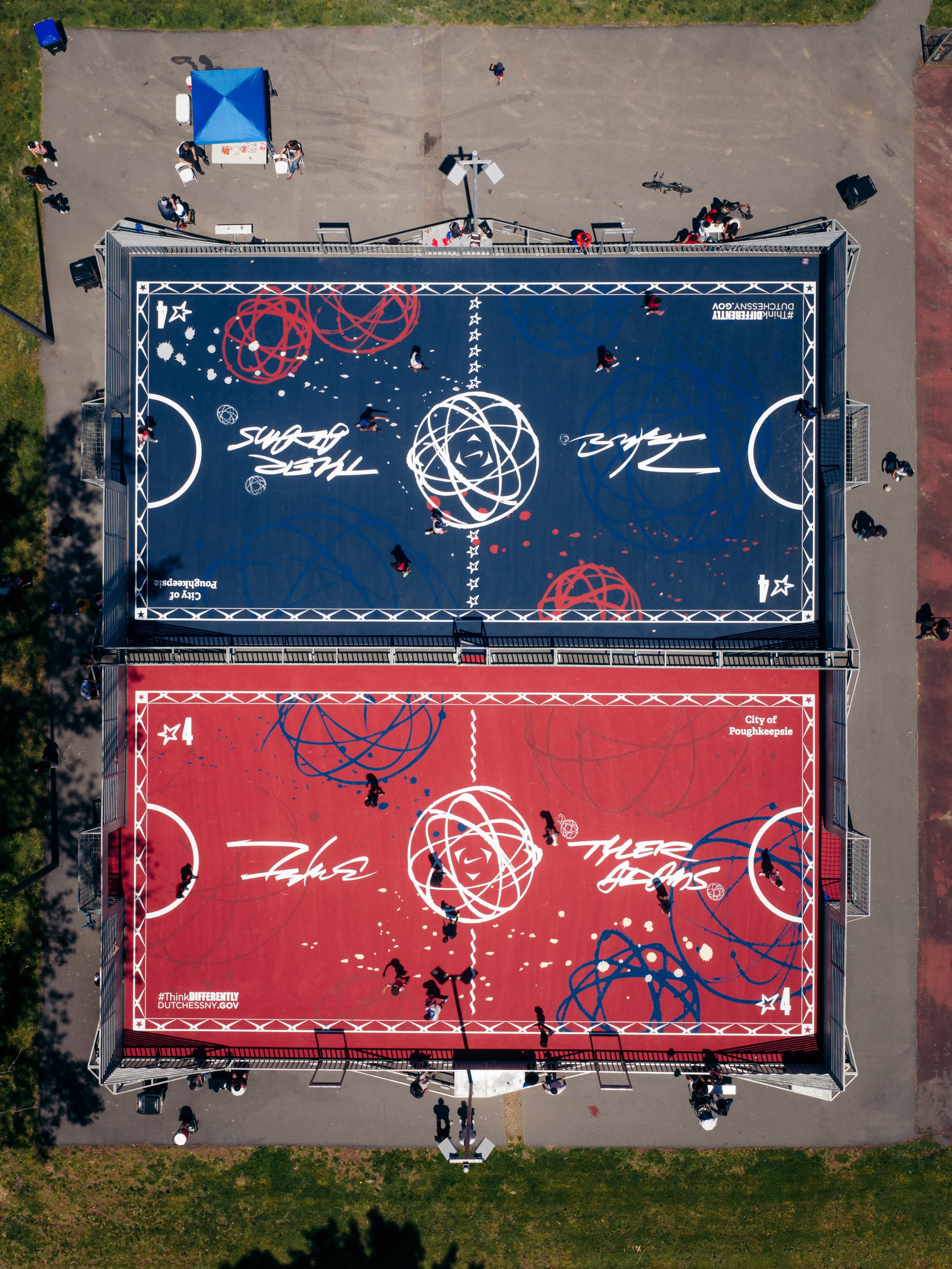 Futura's painted mini soccer pitch created with Nike in Tyler Adams' Hudson Valley hometown