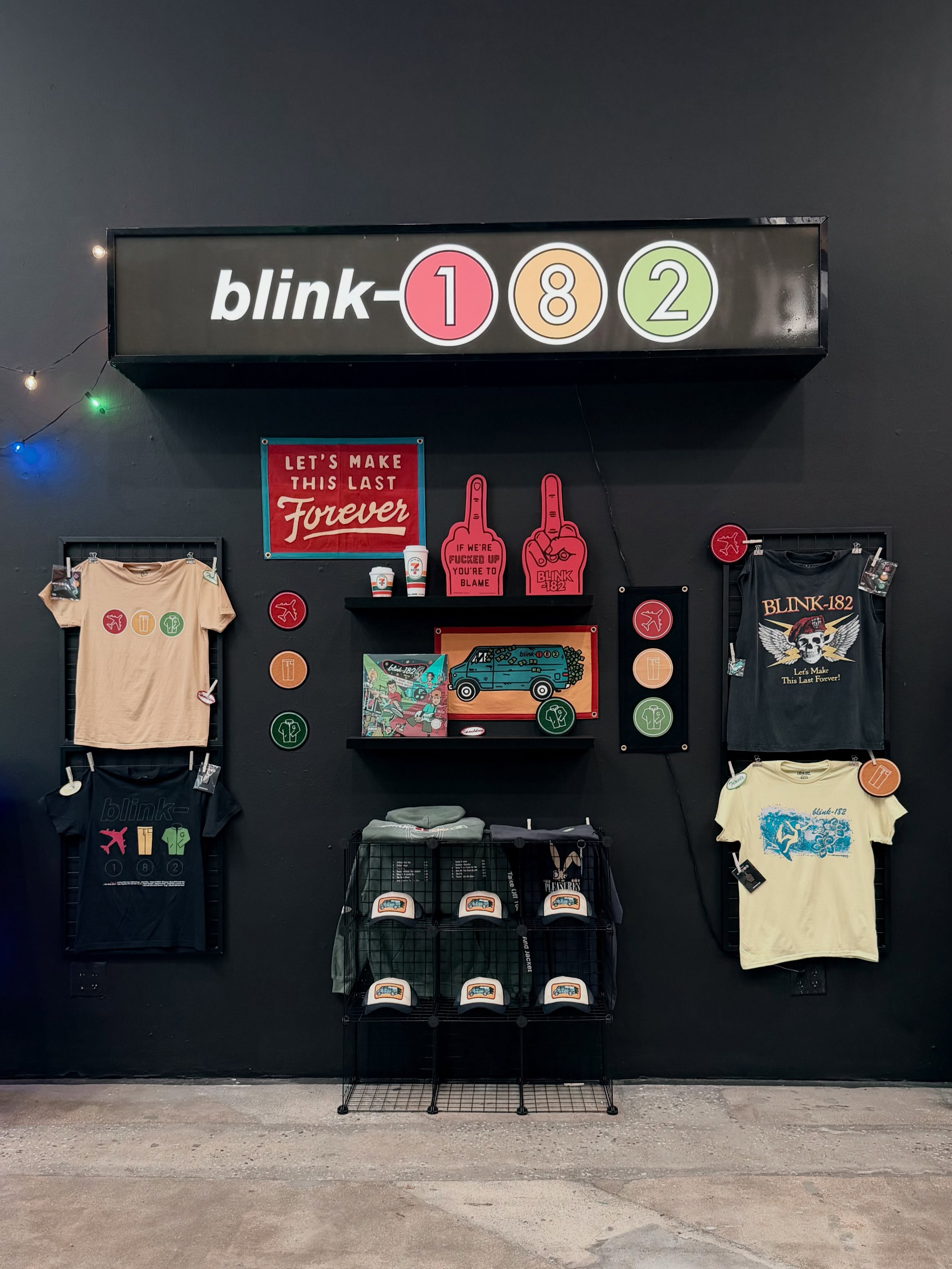 Photo from Carl Ryan's Instagram recap of the blink-182 Take Off Your Pants and Jacket 25th anniversary pop up week.