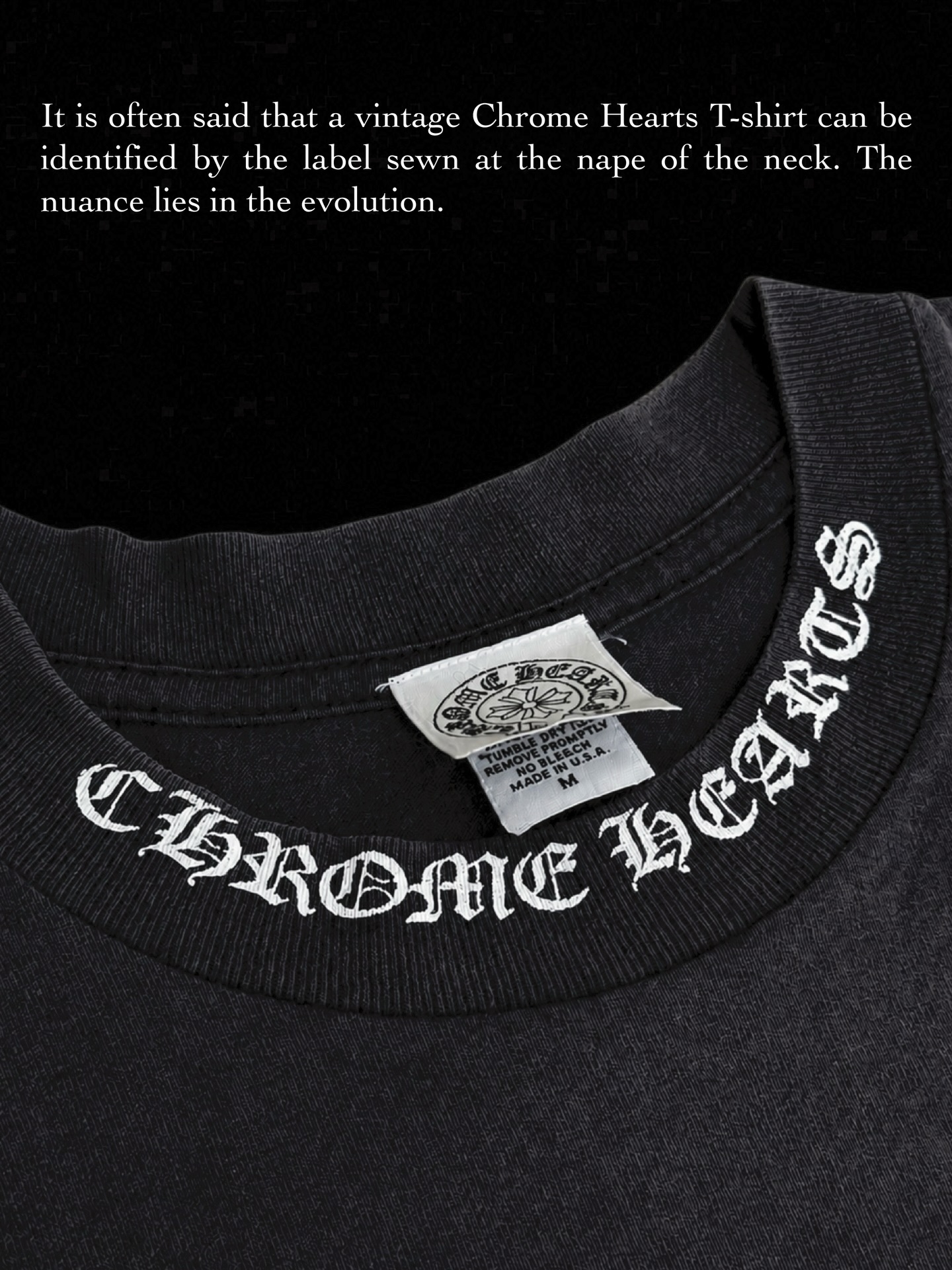 CHROME HEARTS TEE FAKES FAIL ONE NECK TAG TEST (image 2)