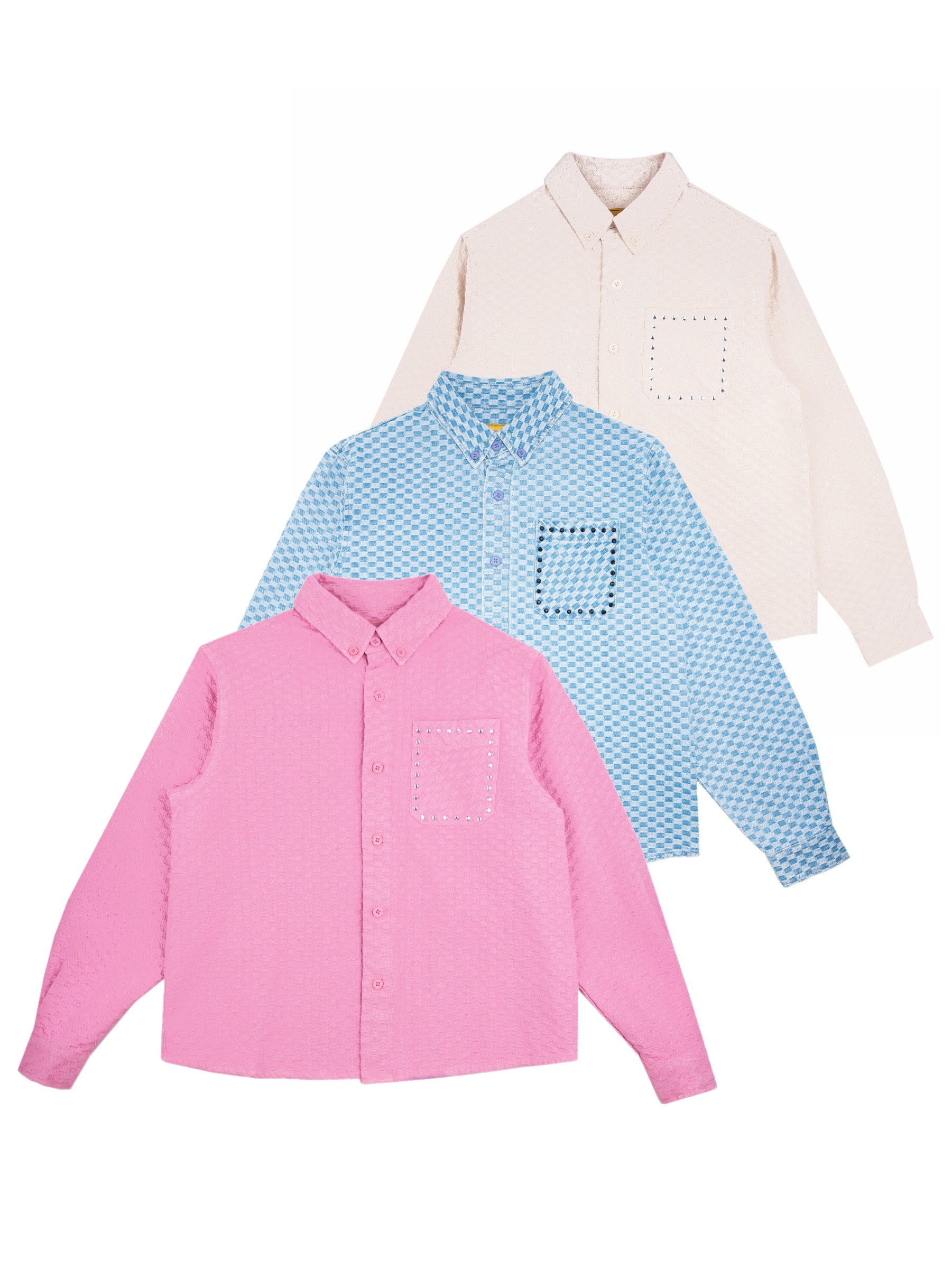 CARPET COMPANY DROPS CHECKERBOARD RHINESTONE SHIRTS (image 3)