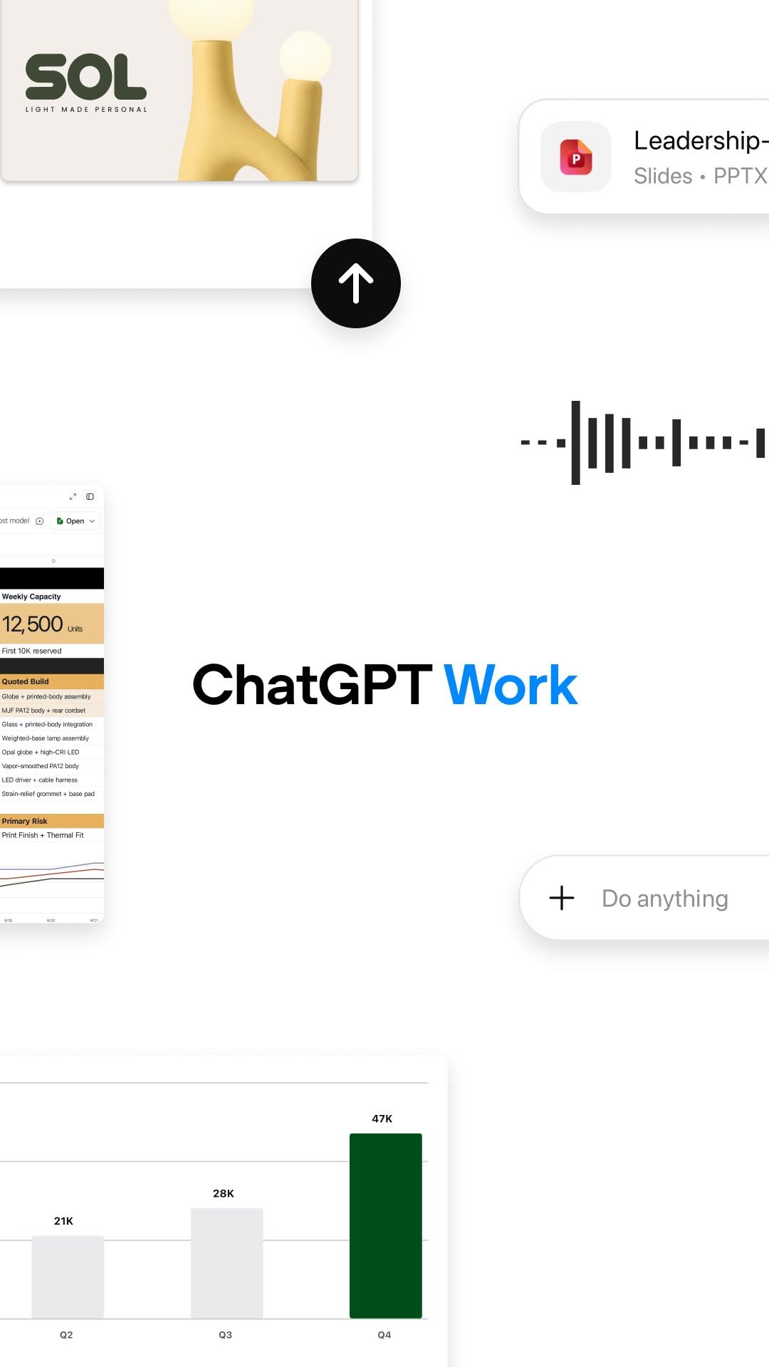 Promotional graphic from OpenAI's ChatGPT Work desktop app announcement