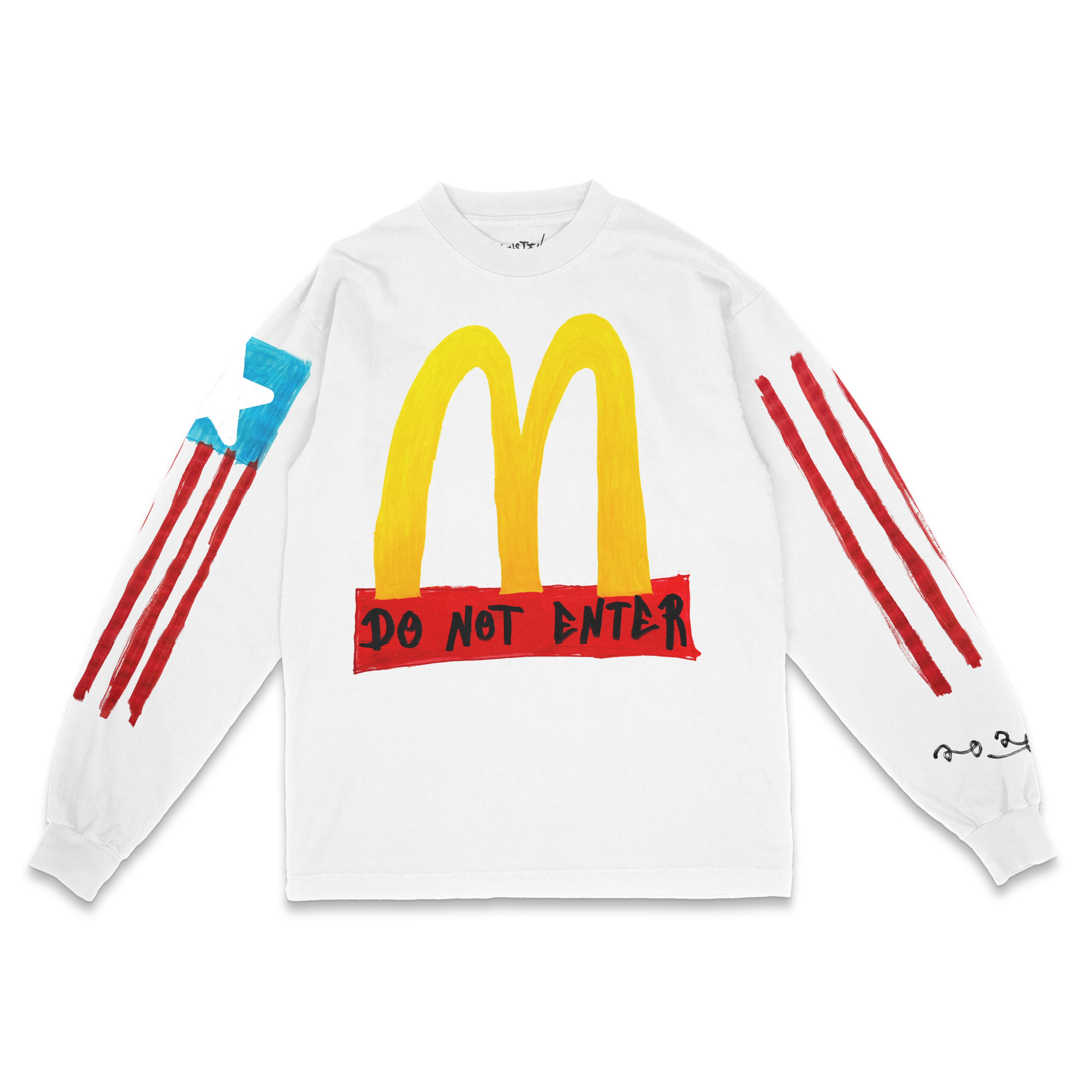 Asspizza's DO NOT ENTER graphic shirt and longsleeve from the brand's new capsule drop.