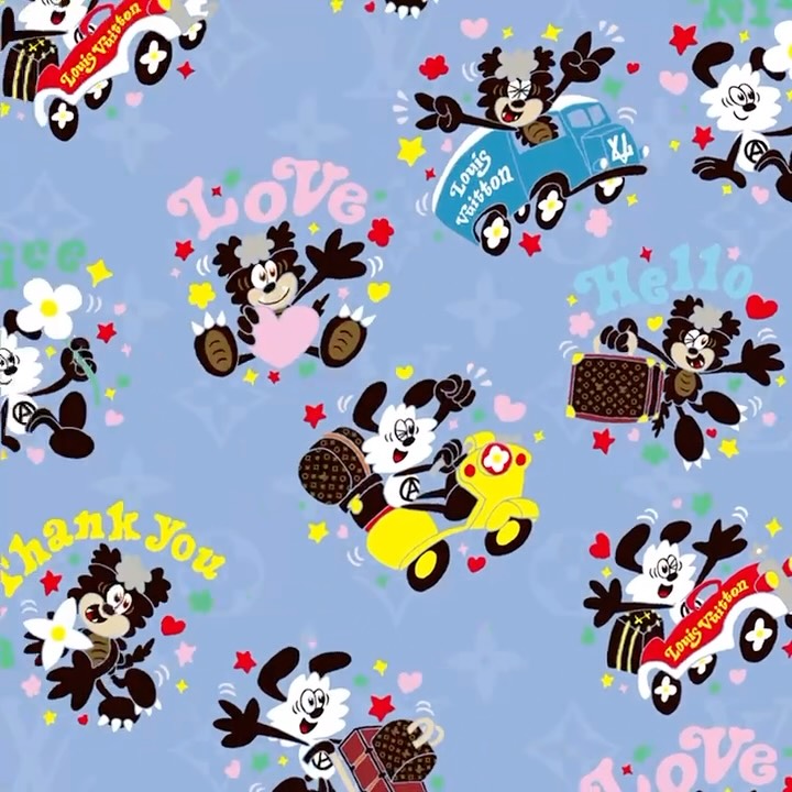 Instagram post image from Verdy announcing the Louis Vuitton LINE sticker collaboration, tagging Louis Vuitton's official account.