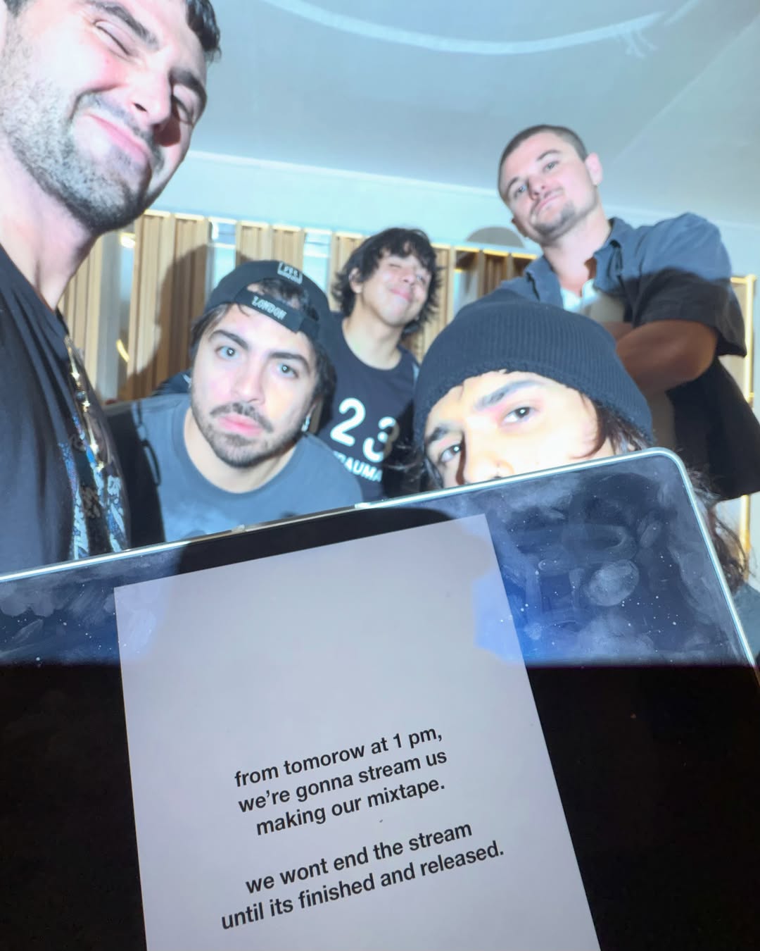 Promotional graphic announcing the Fred again and Latin Mafia livestream mixtape session.