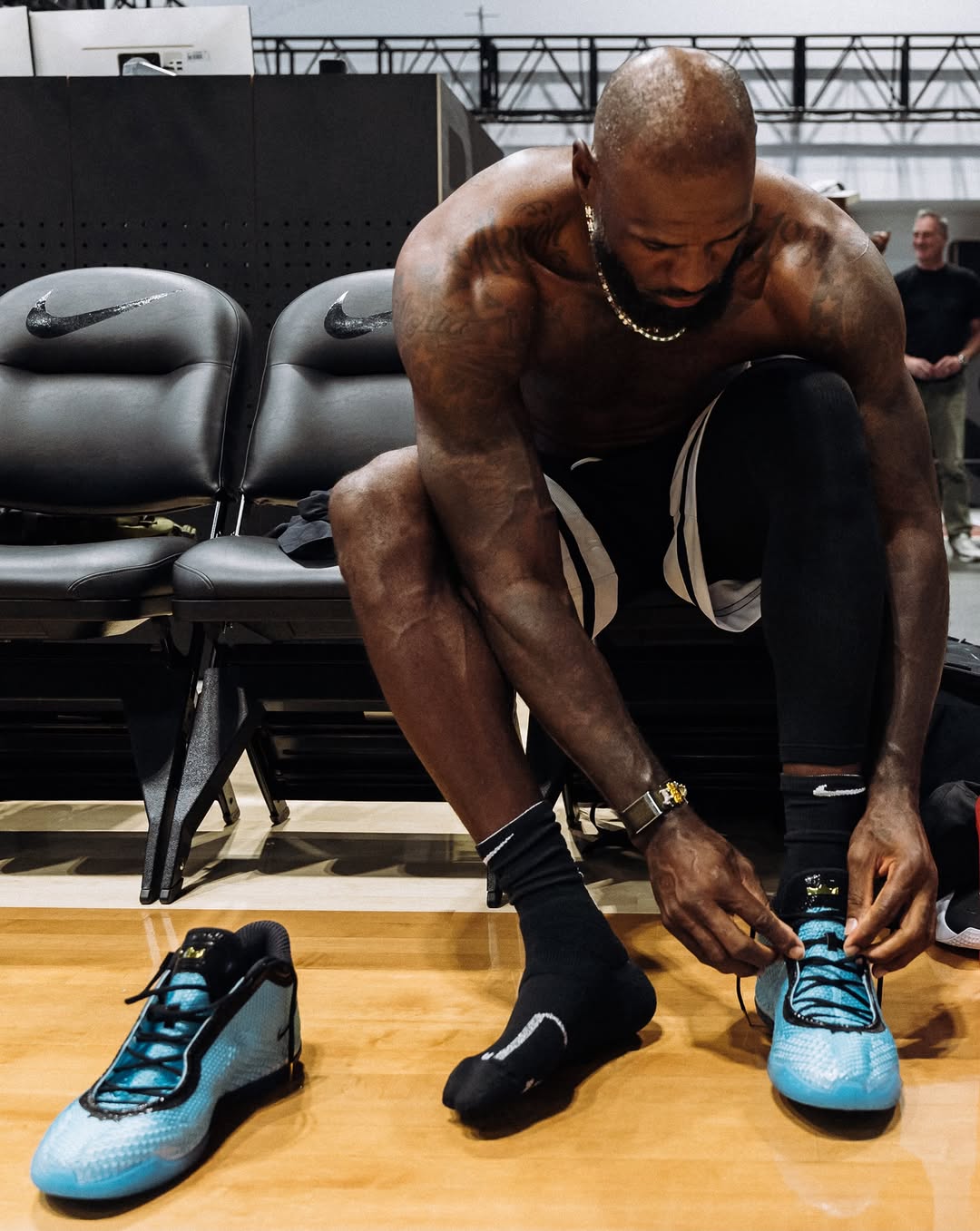 LeBron James in a photo posted to his own Instagram about offseason training and the upcoming Nike LeBron 24