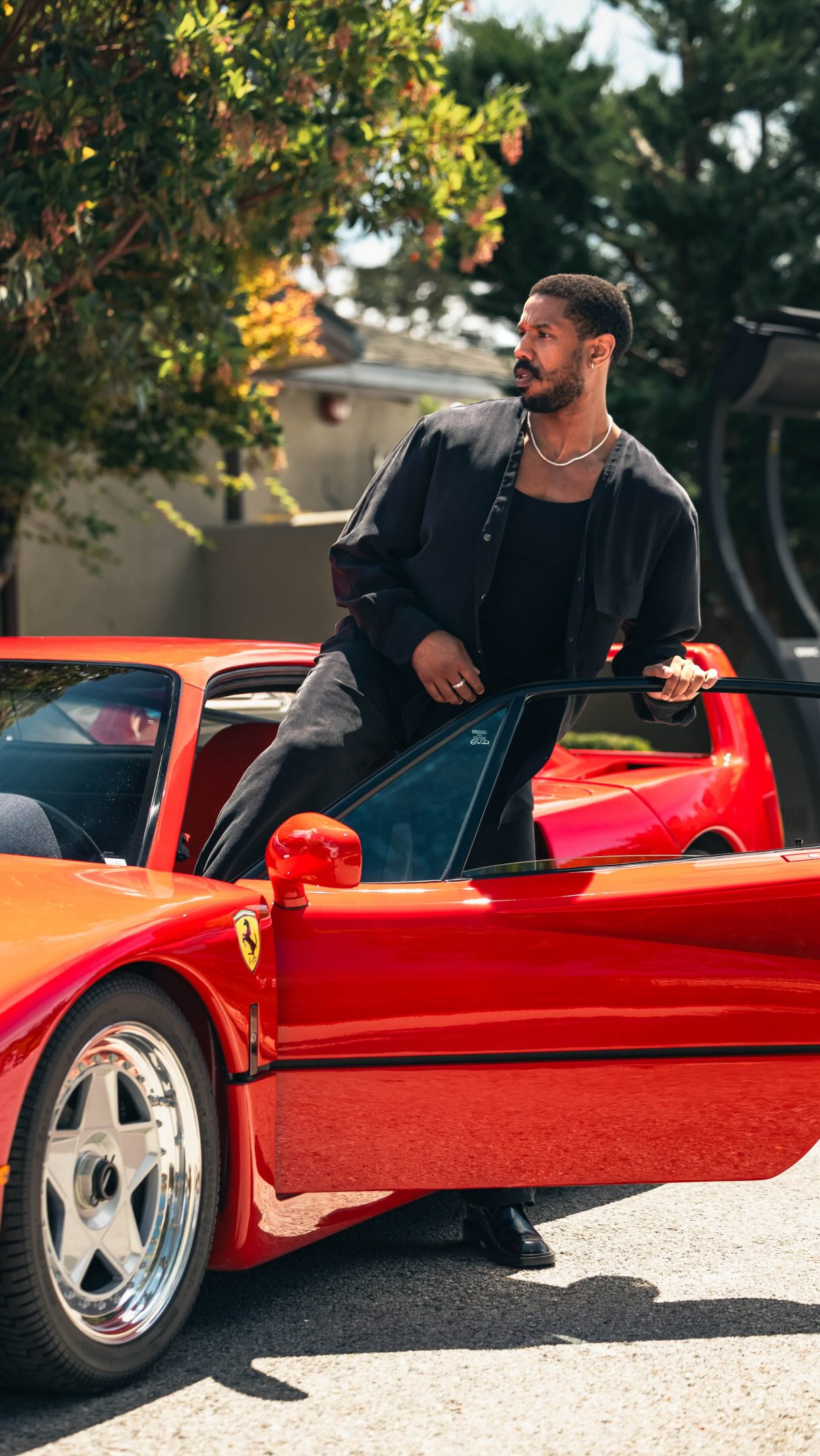 A Ferrari F40 photographed at Casa Ferrari during the 2026 Pebble Beach Concours weekend.