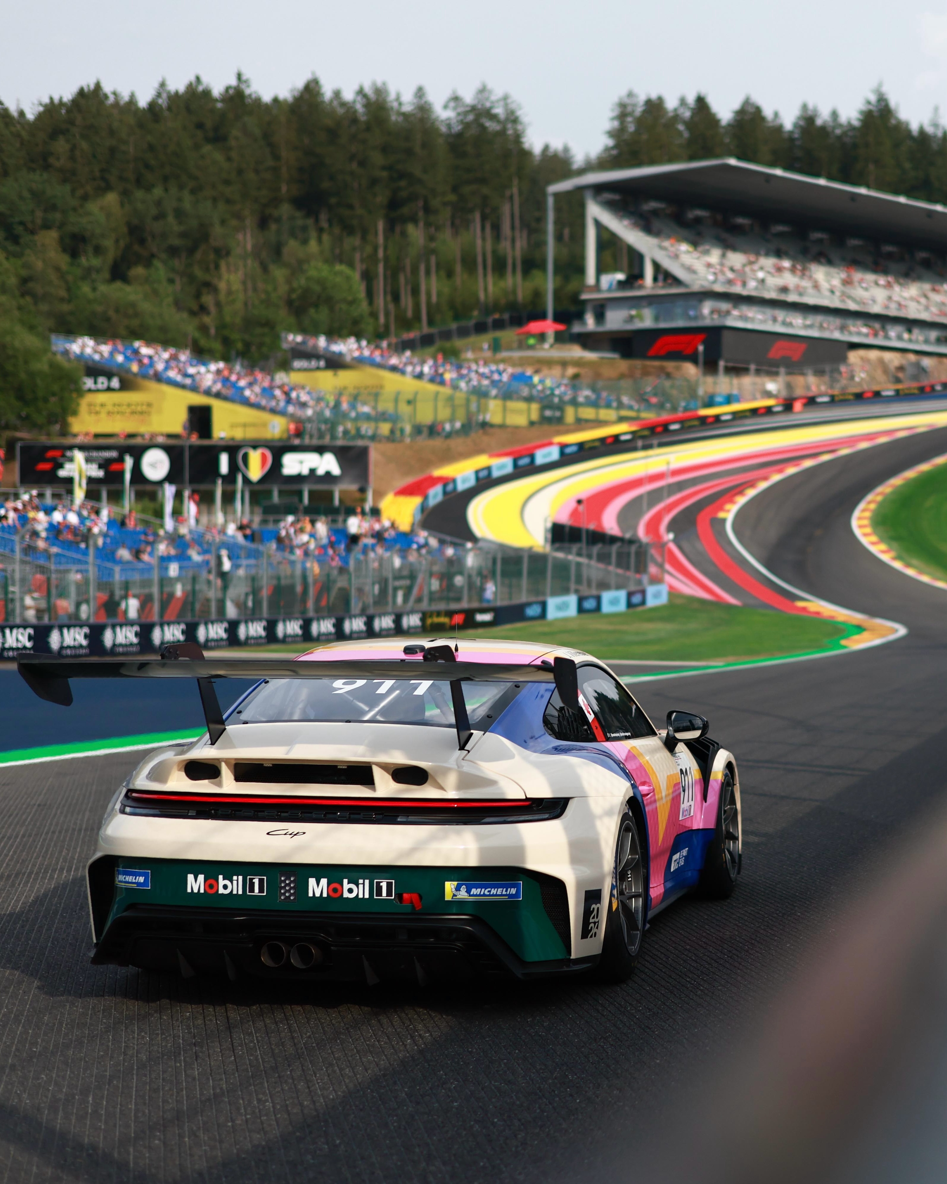Jacques Villeneuve's number 911 Porsche 911 Cup car from the 2026 Porsche Mobil 1 Supercup season