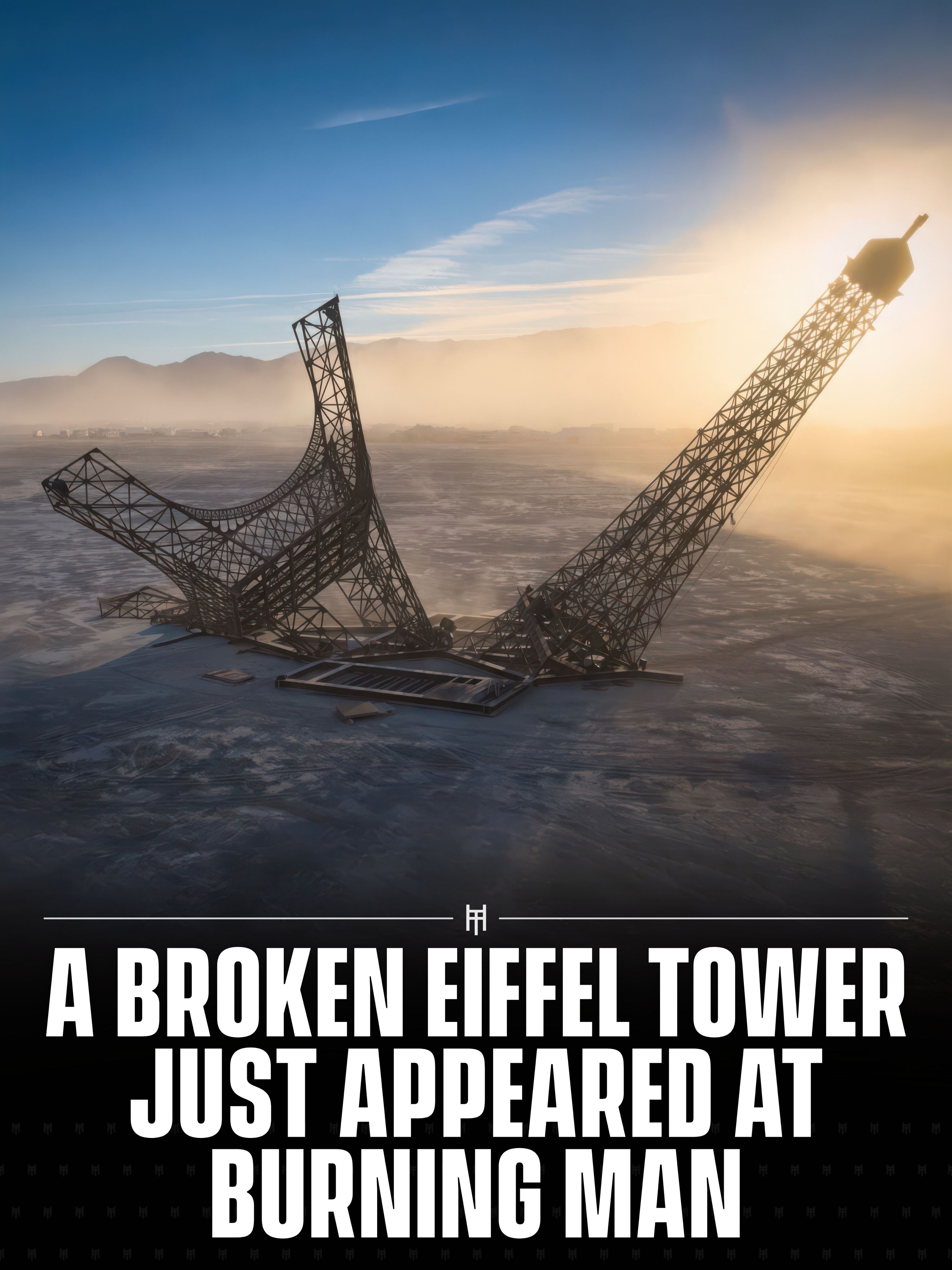 MAINDRON'S 29 TON EIFFEL TOWER LANDS AT BURNING MAN (image 2)