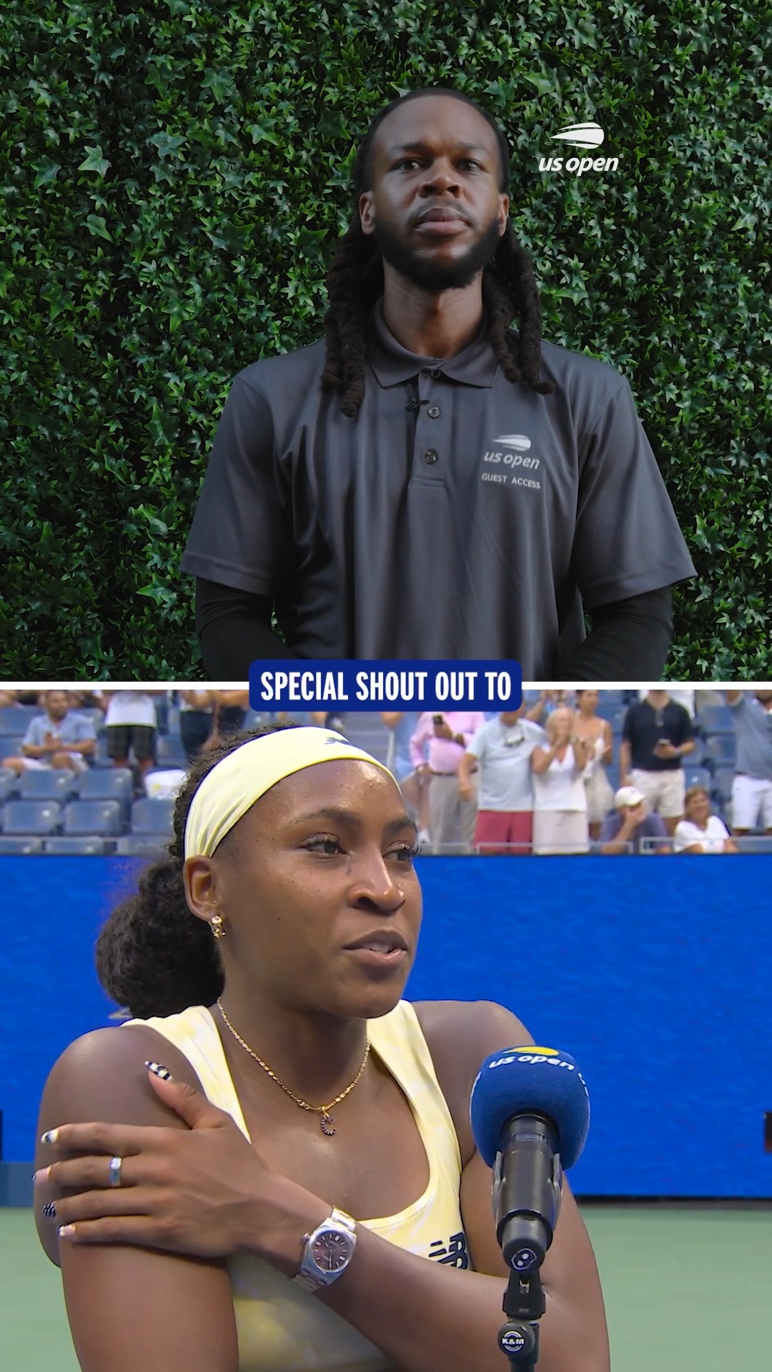 Coco Gauff on court during her fourth round run at the 2026 US Open