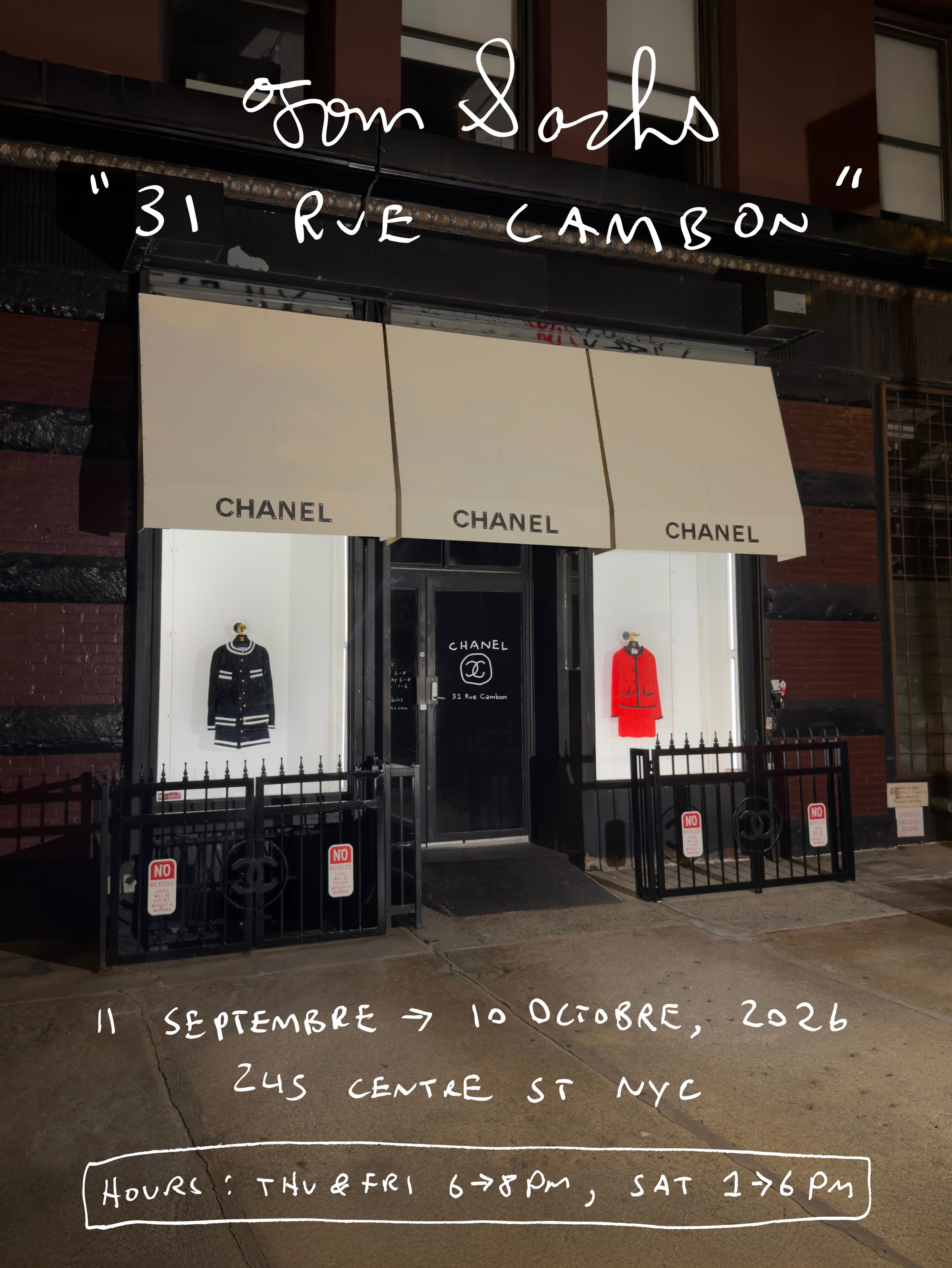 Tom Sachs handmade recreation of the Chanel 31 Rue Cambon boutique installation at his New York studio.