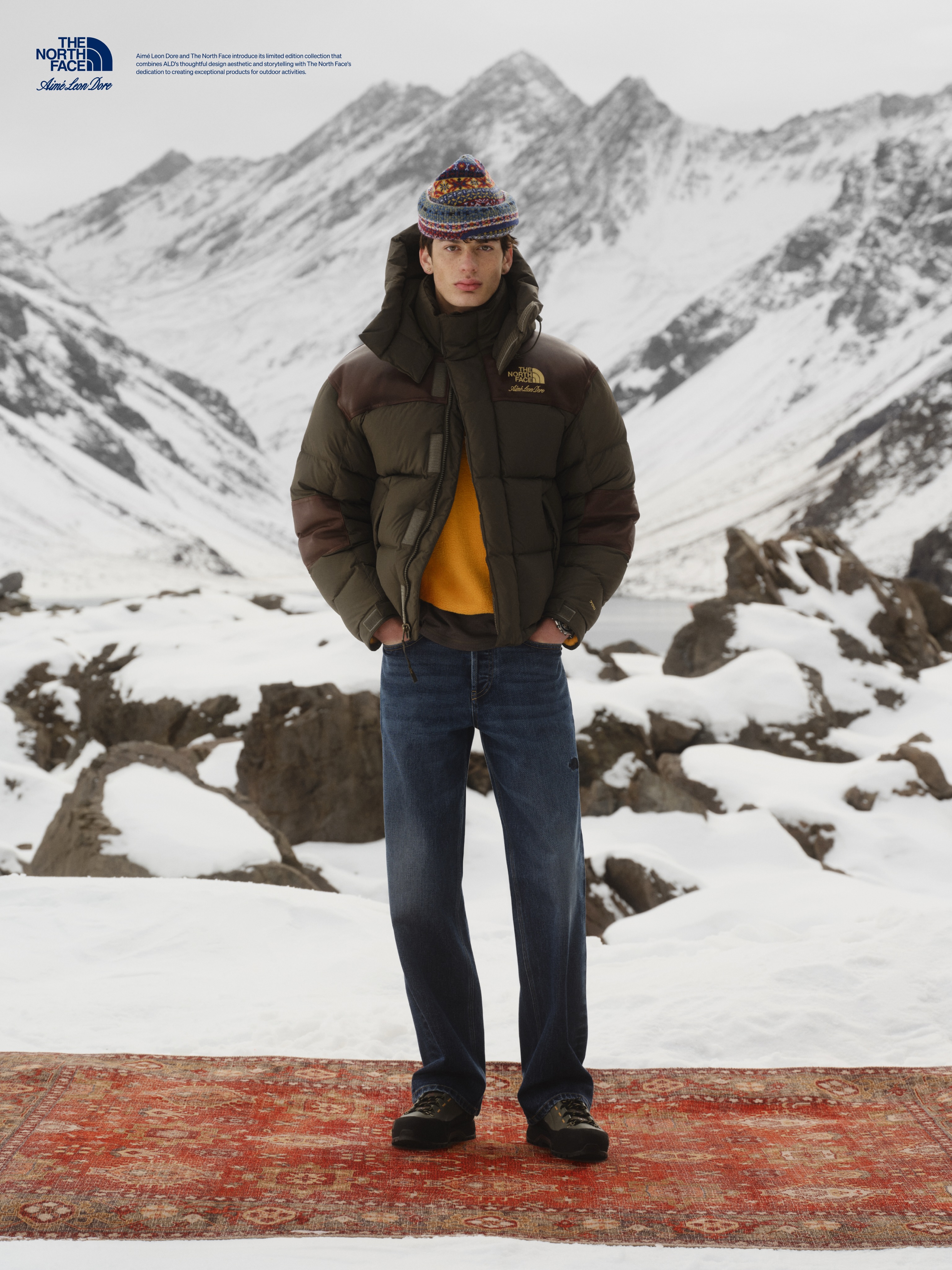 Aime Leon Dore and The North Face Fall Winter 2026 capsule collection campaign imagery.