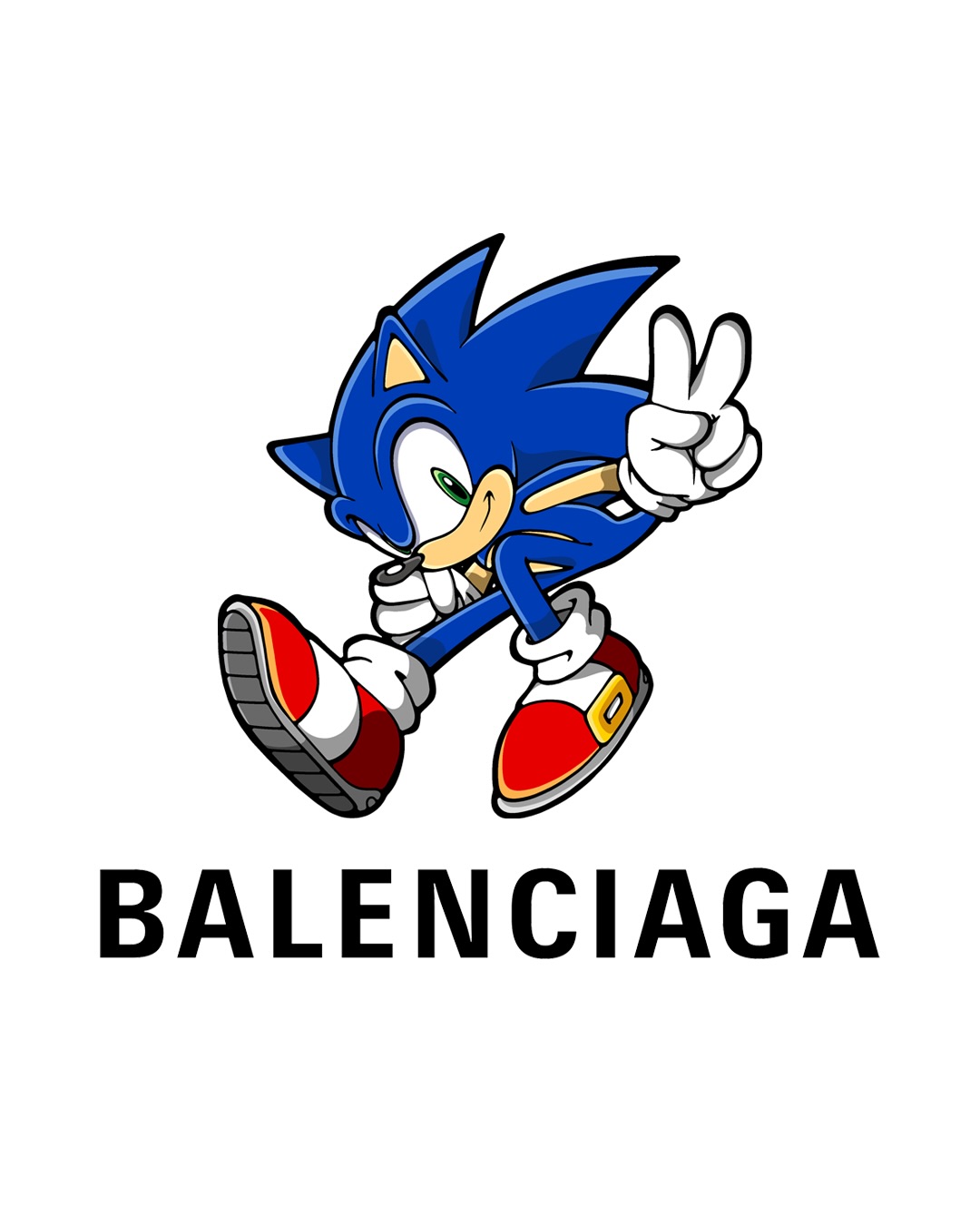 A look from the Balenciaga and SEGA Sonic the Hedgehog collection.