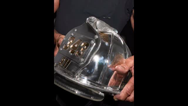 A Chrome Hearts fire helmet as posted to the brand's official Instagram account.