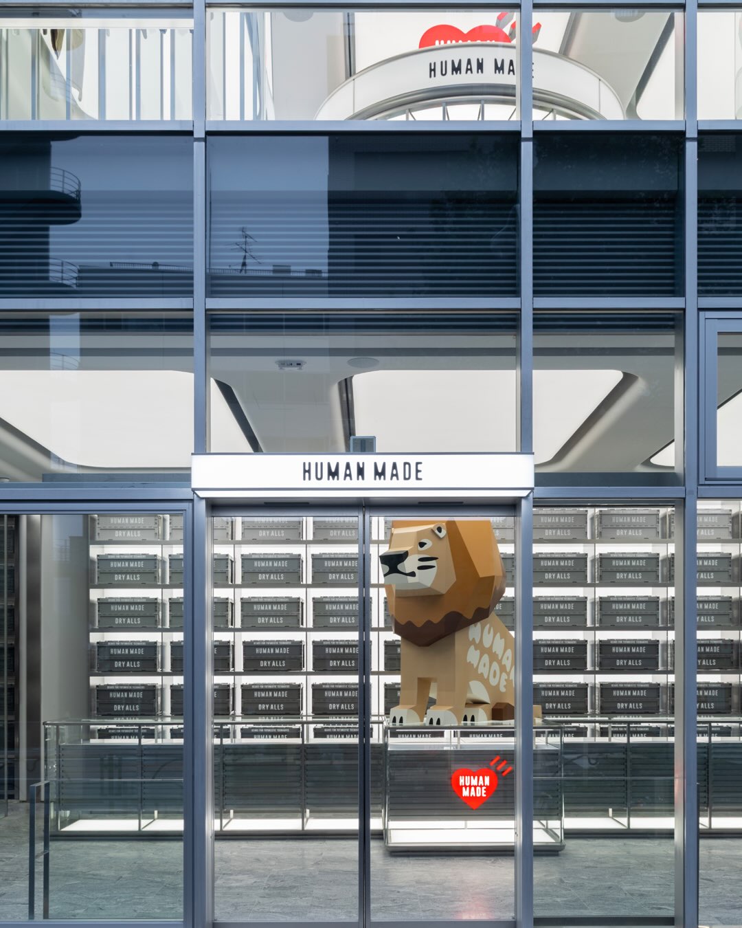 Exterior of HUMAN MADE TOKYO, the brand's new flagship store in Harajuku, Shibuya.