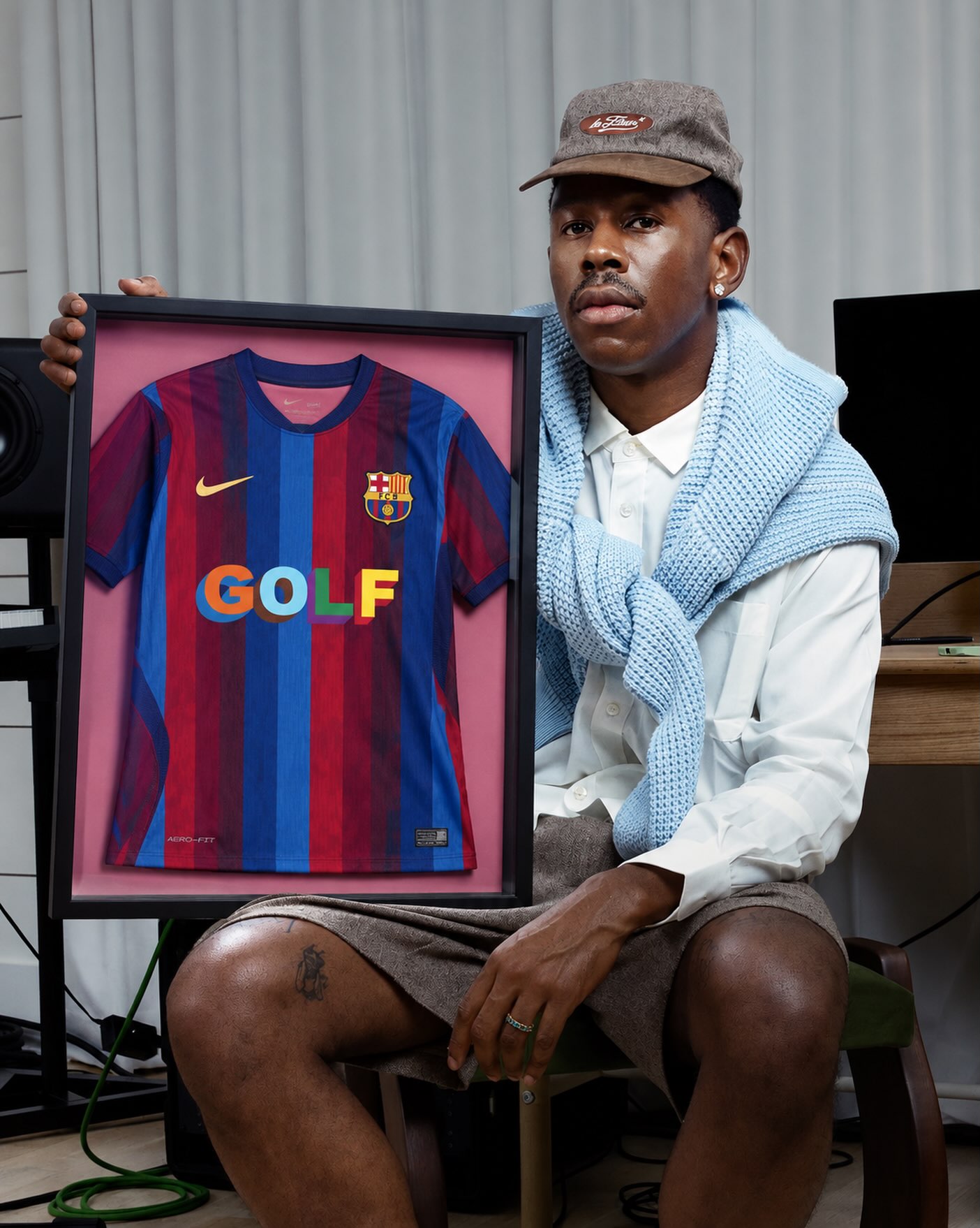 Tyler, The Creator graphic for the Barcelona El Clásico shirt report