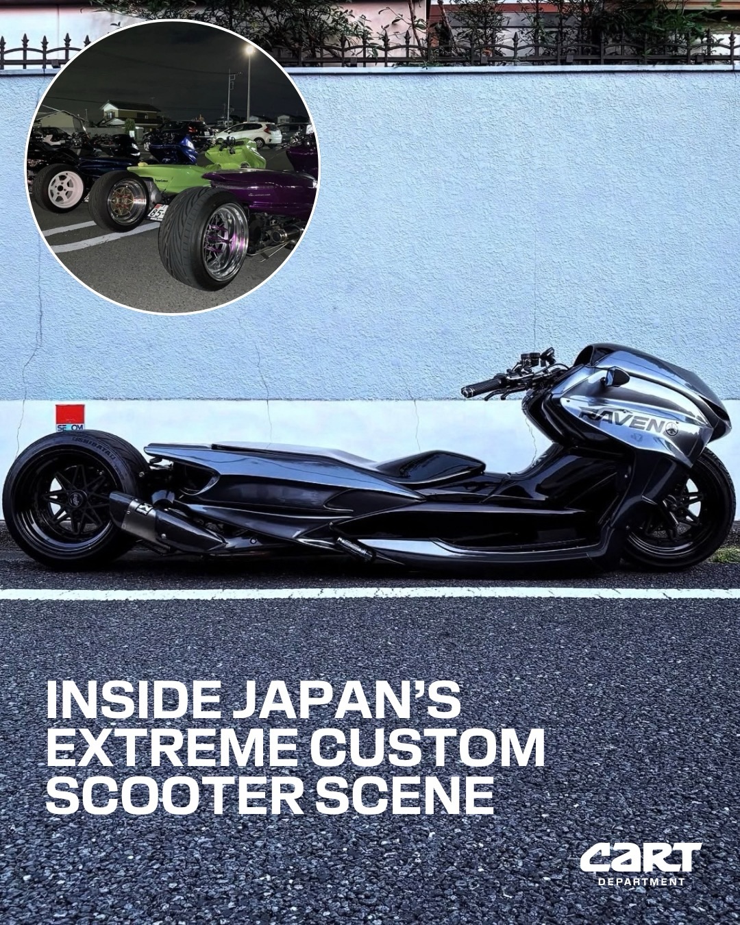 Customized maxi scooters from Japan's custom scooter scene
