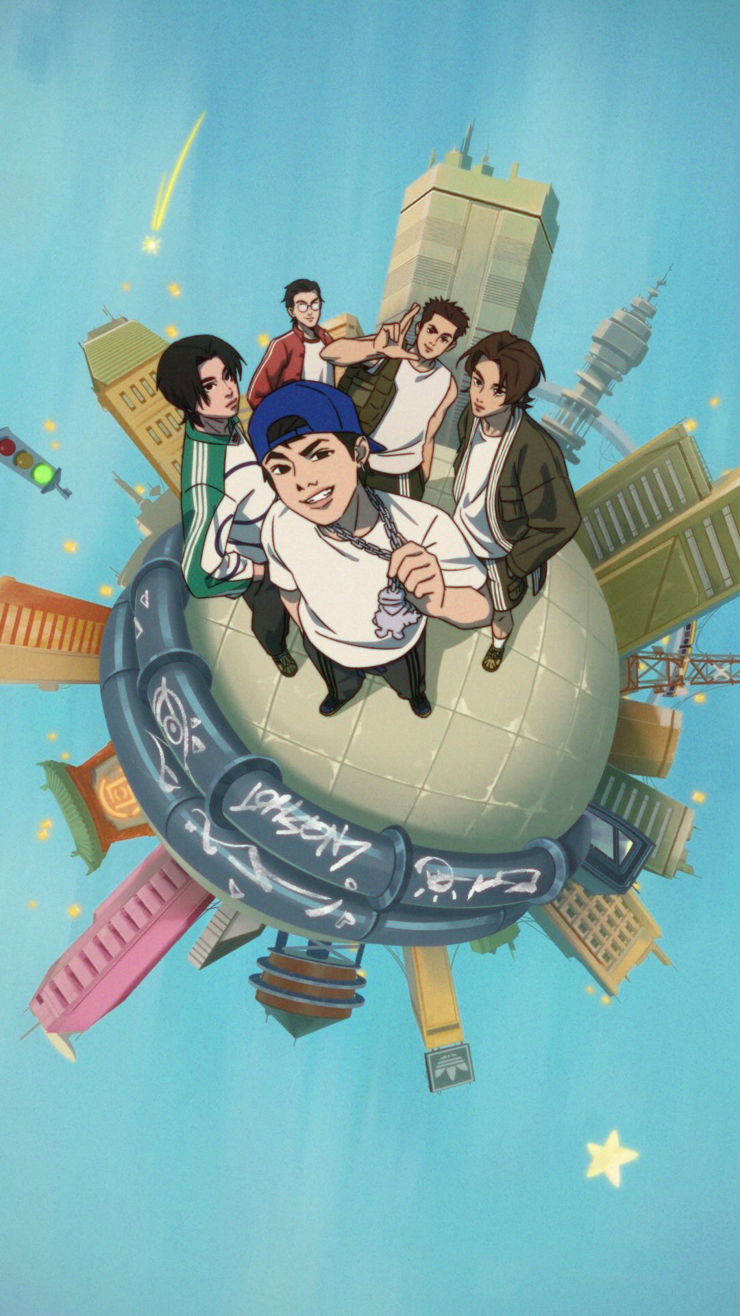adidas Originals x CLOT Superstar chapter four artwork featuring LNGSHOT