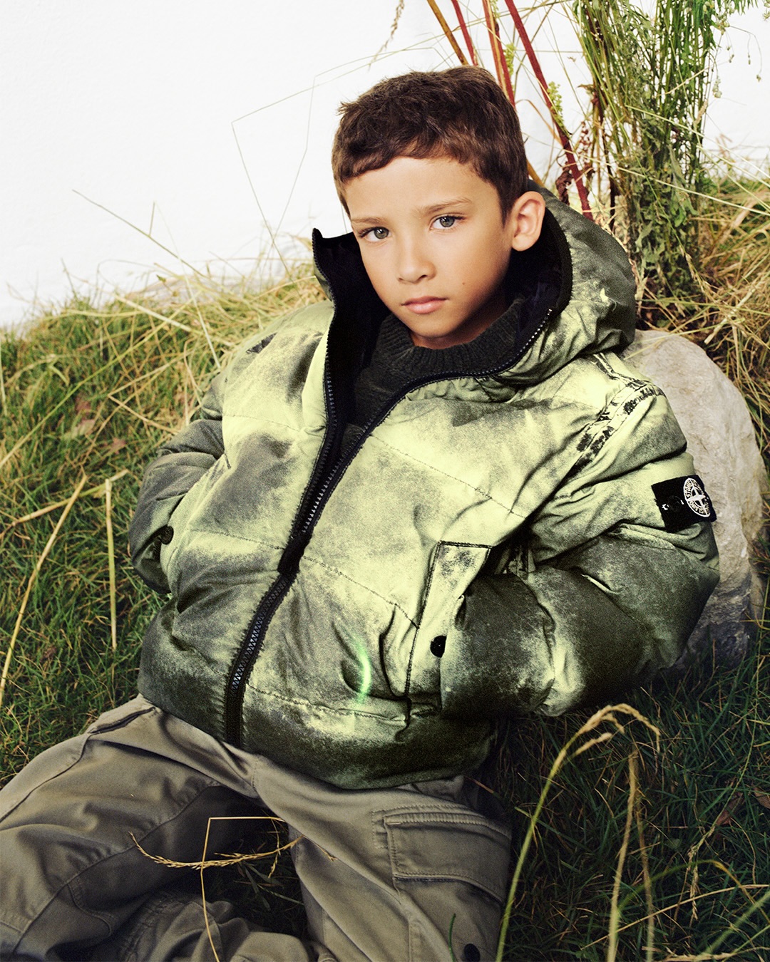 Stone Island Junior Autumn Winter 2026 hooded down jacket