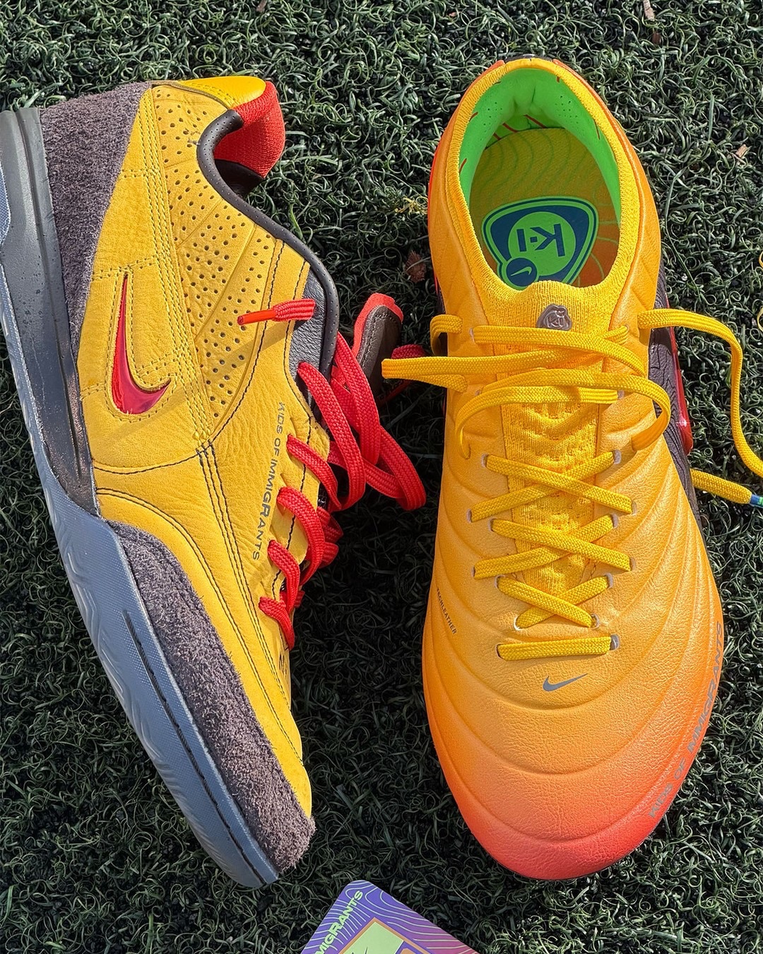 Kids of Immigrants Splits Yellow Across Two Nike Tiempos (image 7)