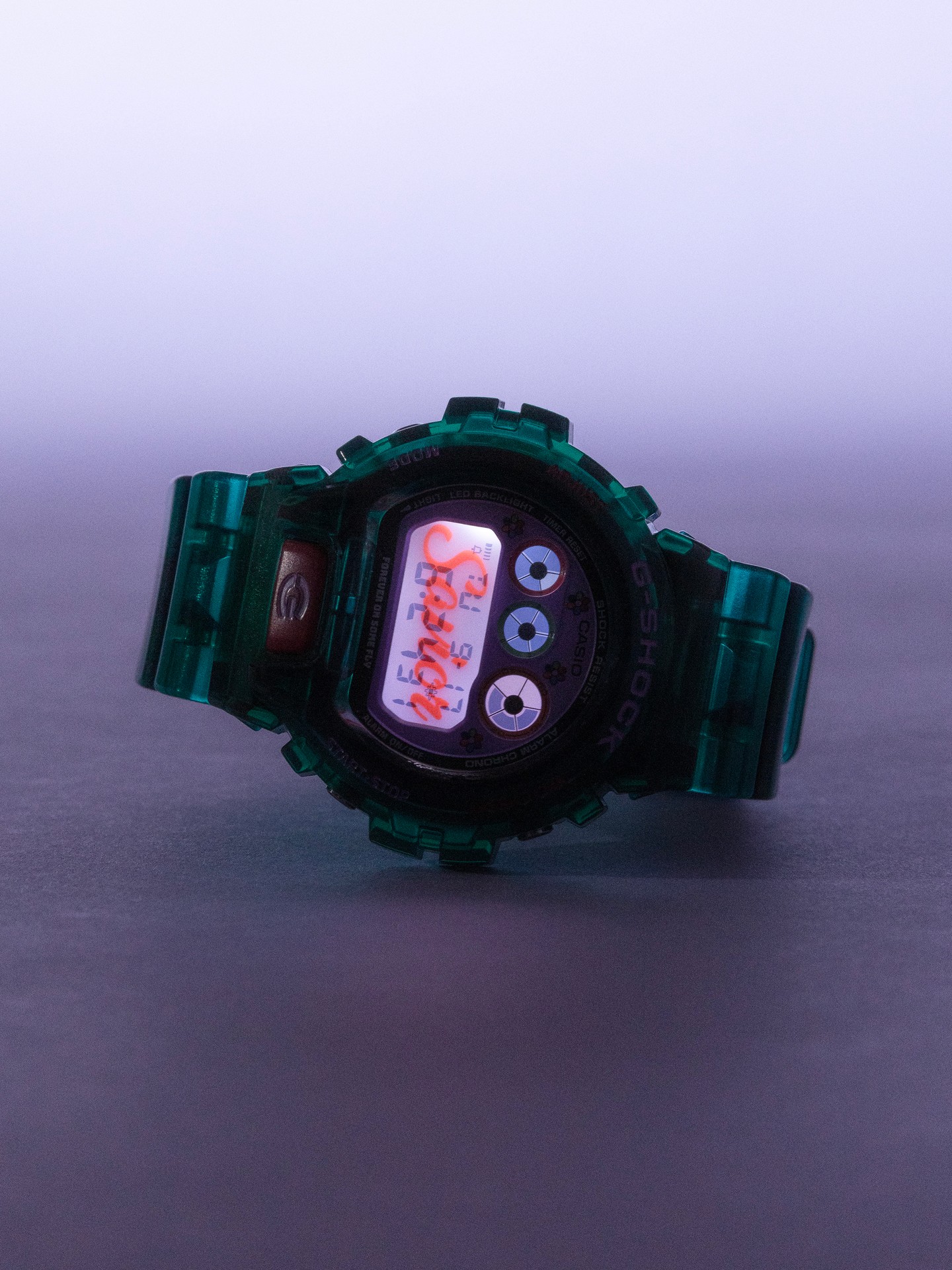G Shock x Jae Tips What Time You On 2.0 watch promoted by Dover Street Market New York