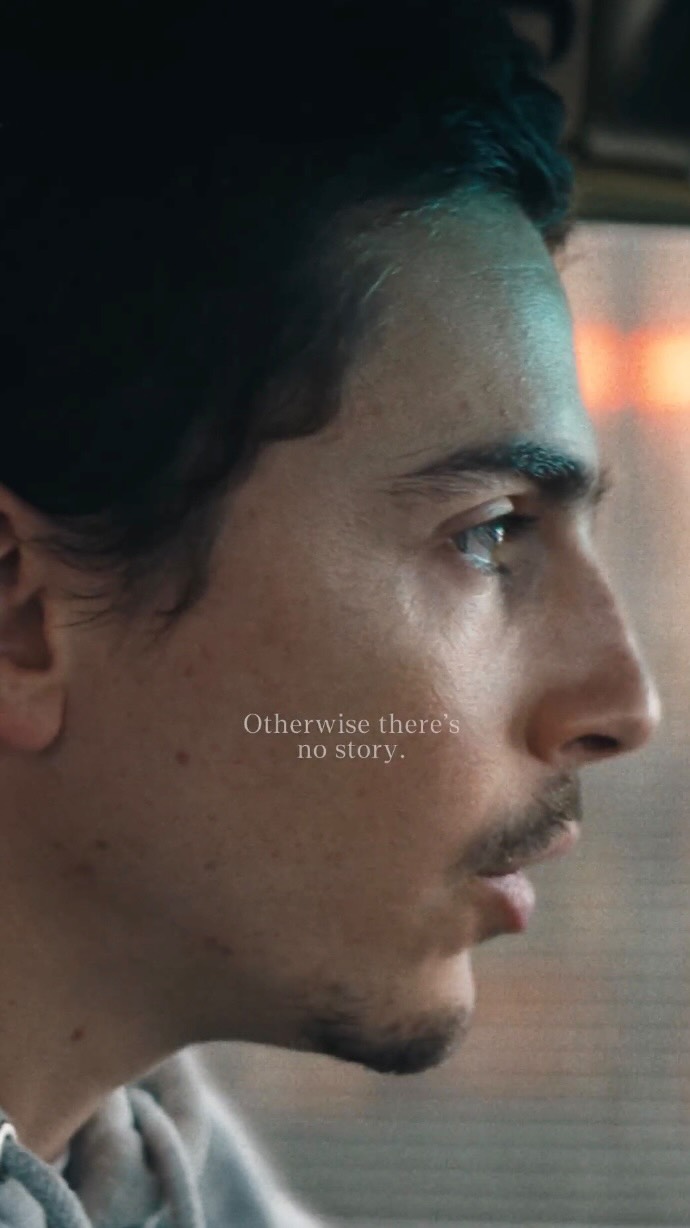 A promotional still from Adidas's Backyard Legends World Cup campaign featuring Timothee Chalamet.