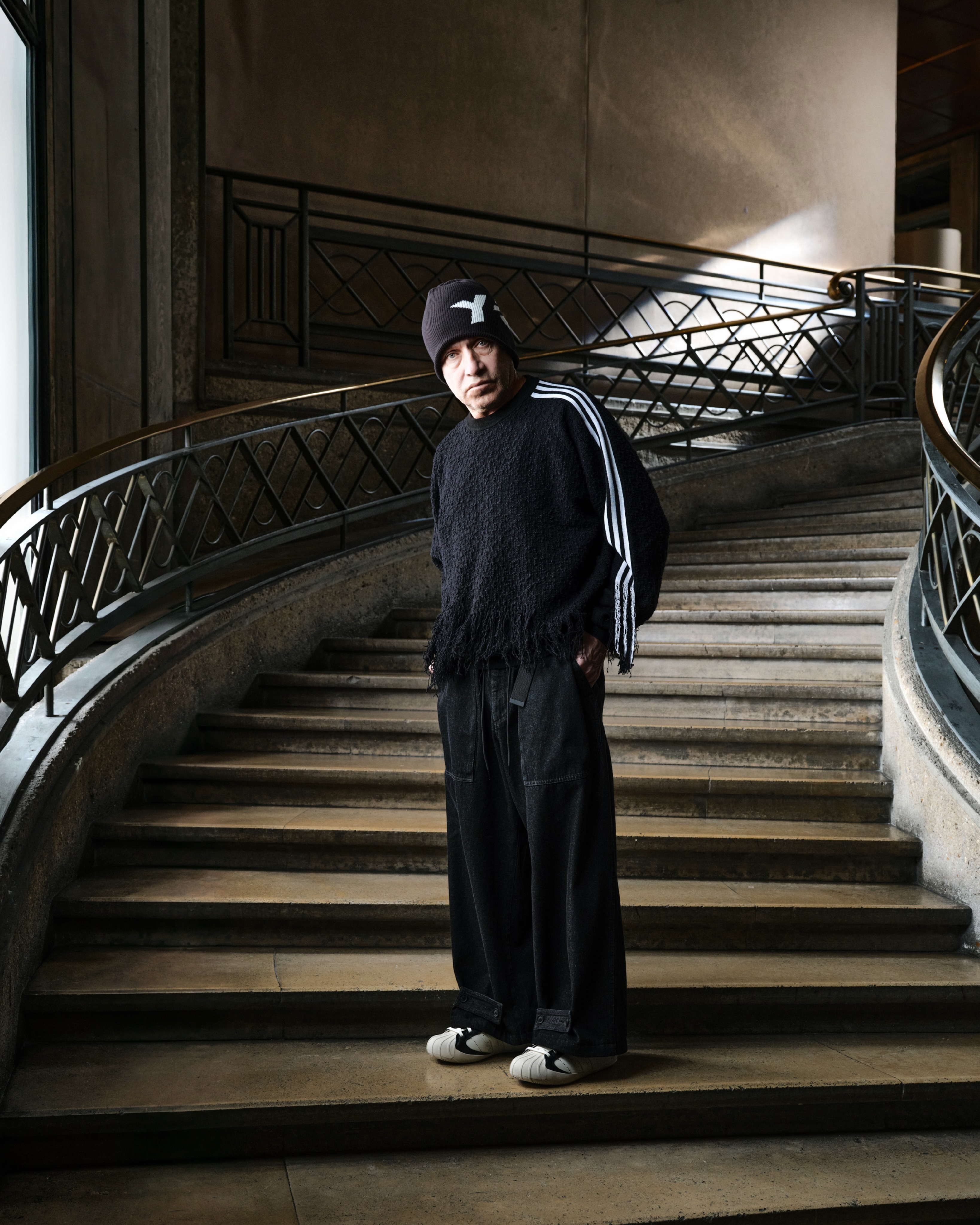 A look from Y-3's Fall Winter 2026 collection, presented in Paris.