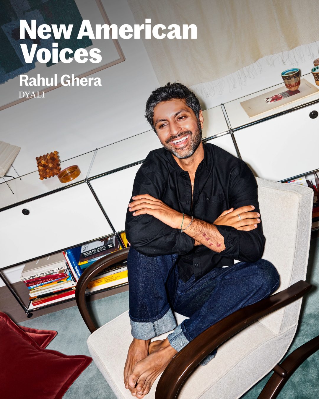 Rahul Ghera, founder of Dyali, photographed for Architectural Digest's New American Voices 2026.