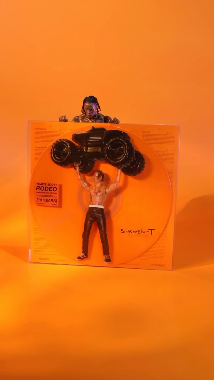Travis Scott's Rodeo album cover era artwork marking the record's release anniversary