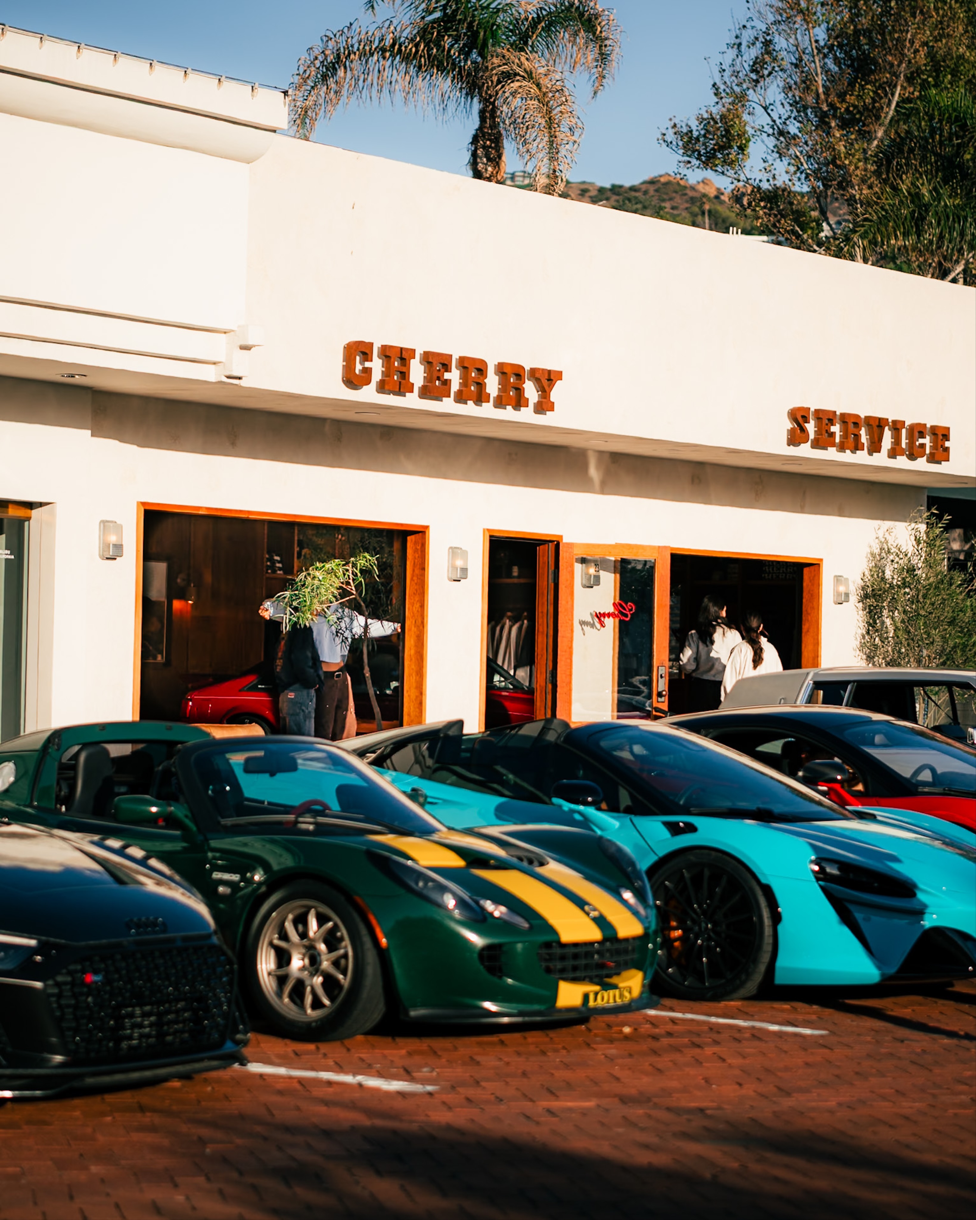 Cars at the Cherry Los Angeles Cars and Coffee in Malibu on October 18