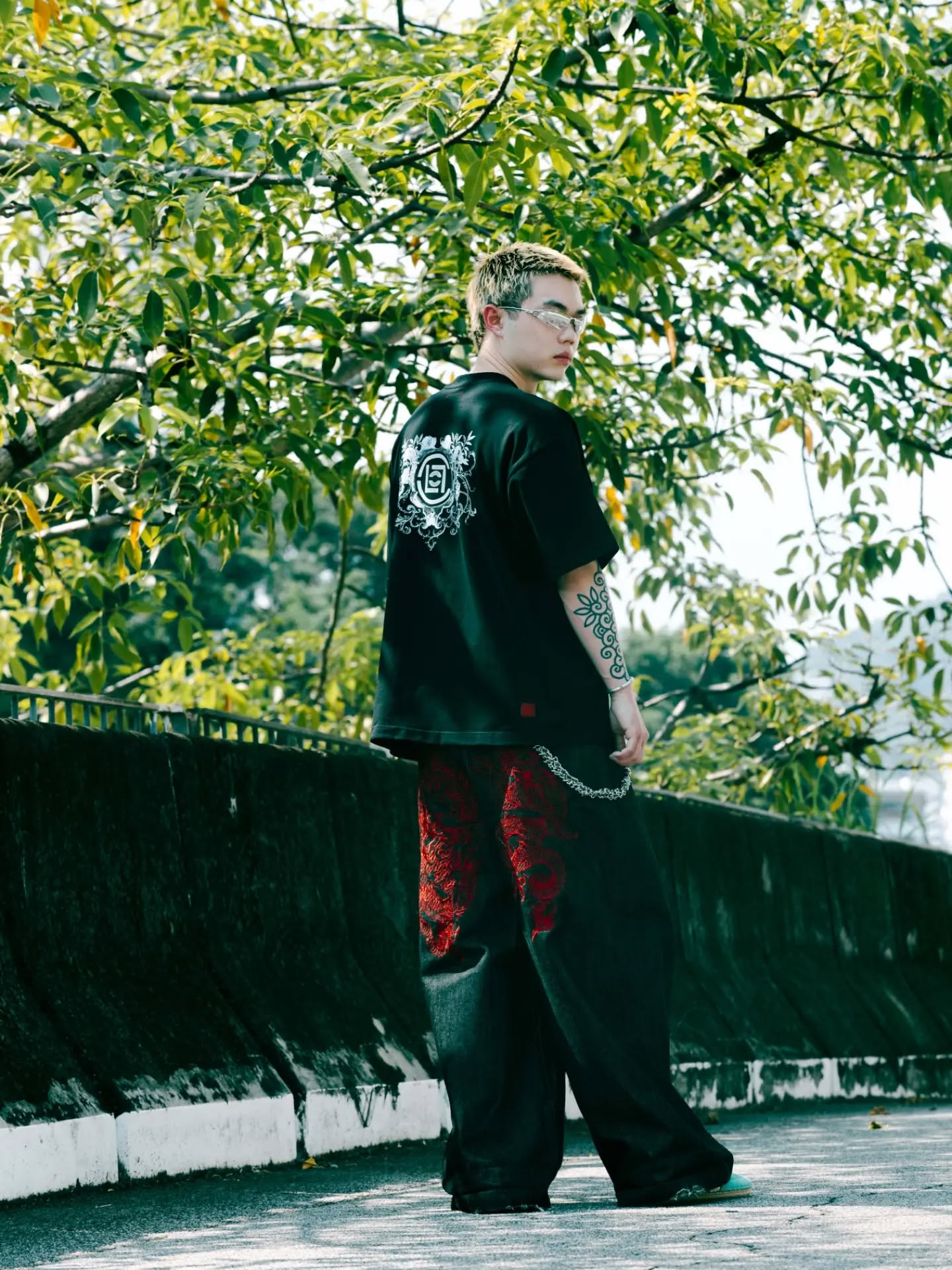 CLOT Vine T shirt and adidas x CLOT Samba Espadrille styled together
