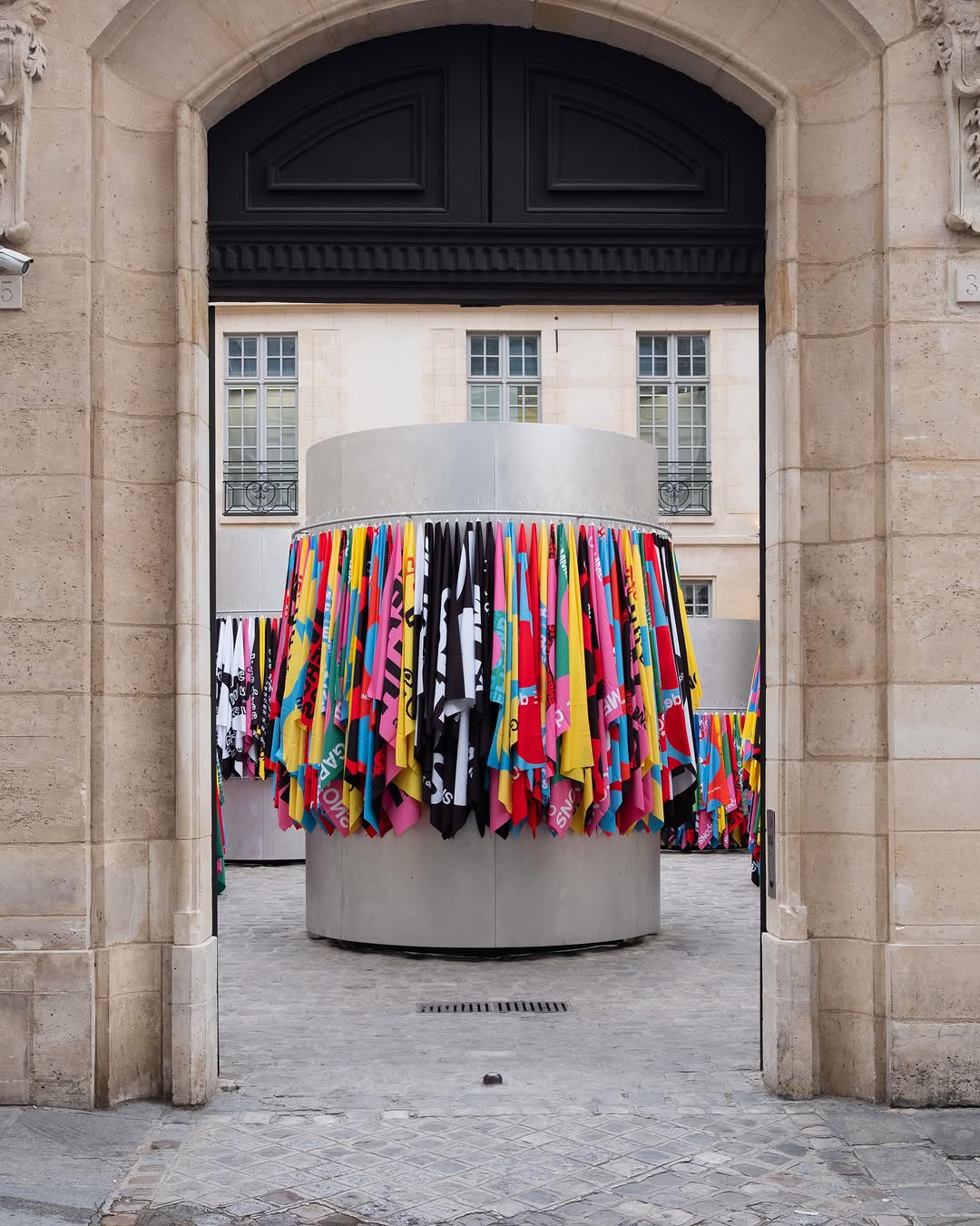 Comme des Garçons Homme Plus SS27 courtyard installation at Dover Street Market Paris, photographed by Maurits Peeters
