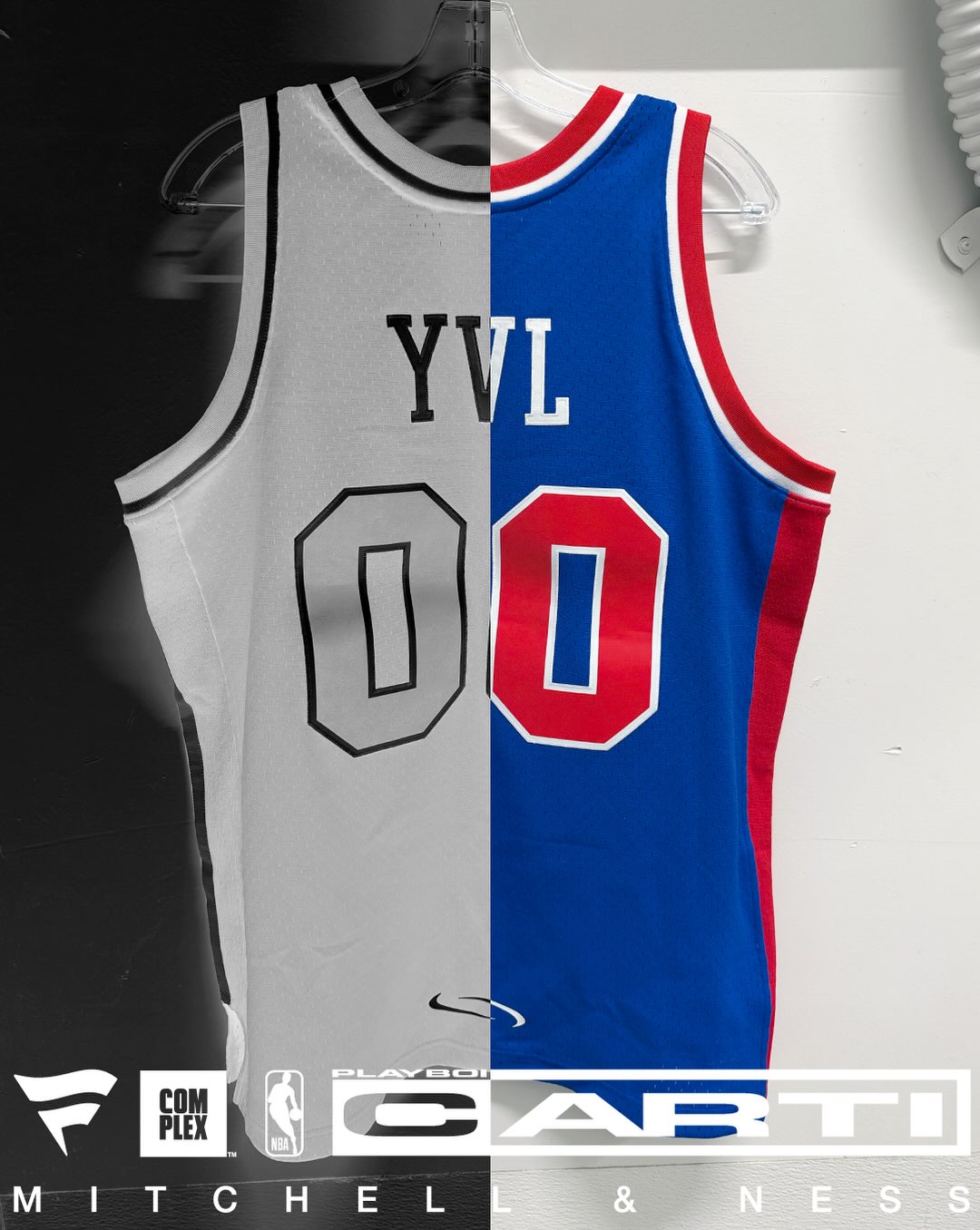 Playboi Carti Mitchell & Ness NBA jerseys shown ahead of ComplexCon LA