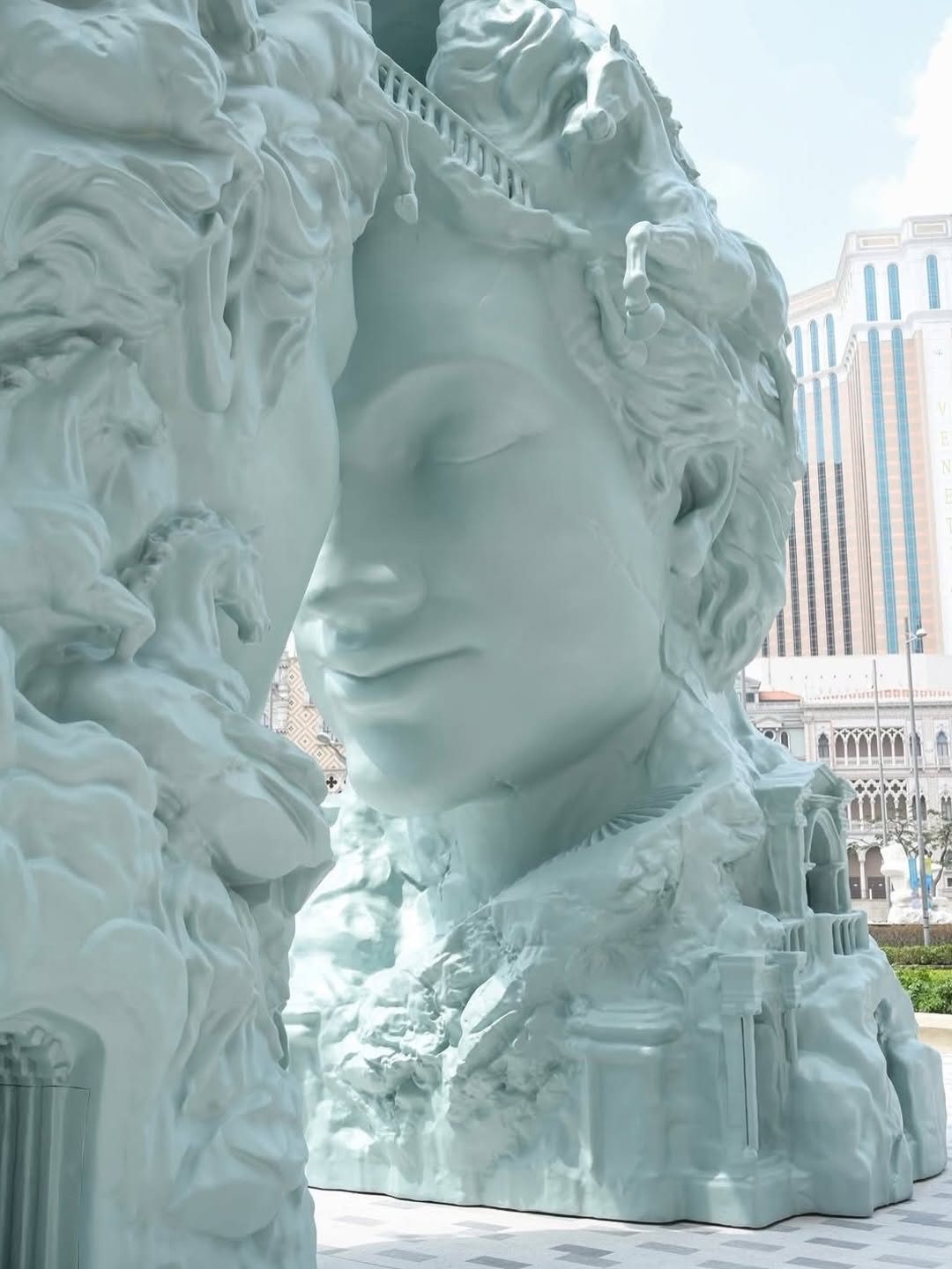 Daniel Arsham Turned Two Hollow Heads Into a Walkable Architecture