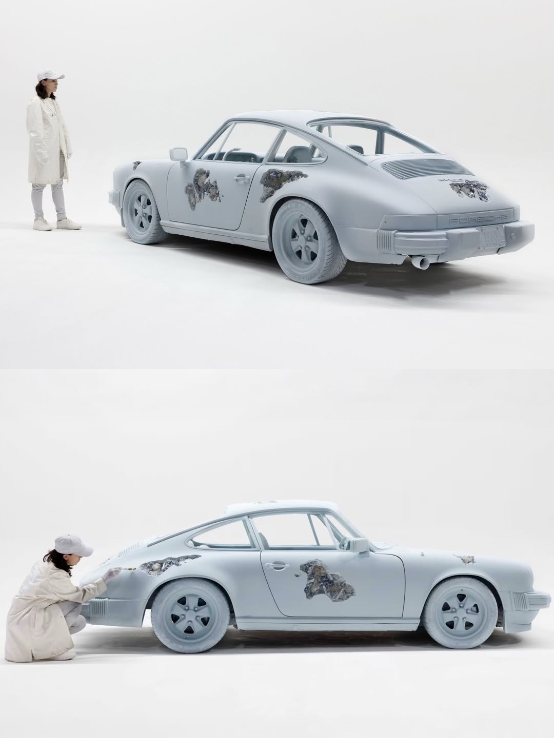 DANIEL ARSHAM BUILT A PORSCHE 911 FROM BLUE CALCITE AND HYDROSTONE AND CALLED IT ARCHAEOLOGY (image 2)