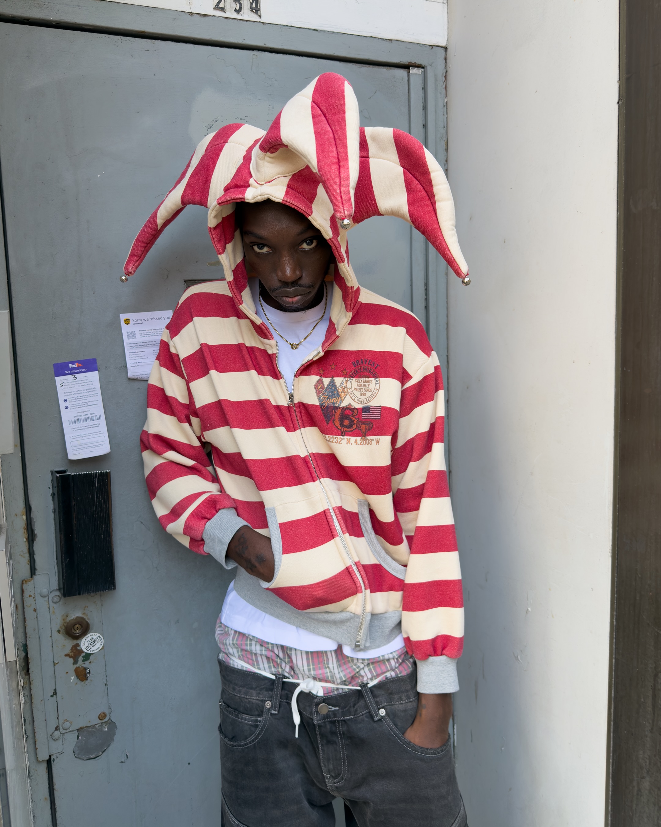 Bravest Studios Jester Hoodie Caps a Zip With a Jester Hat (image 3)