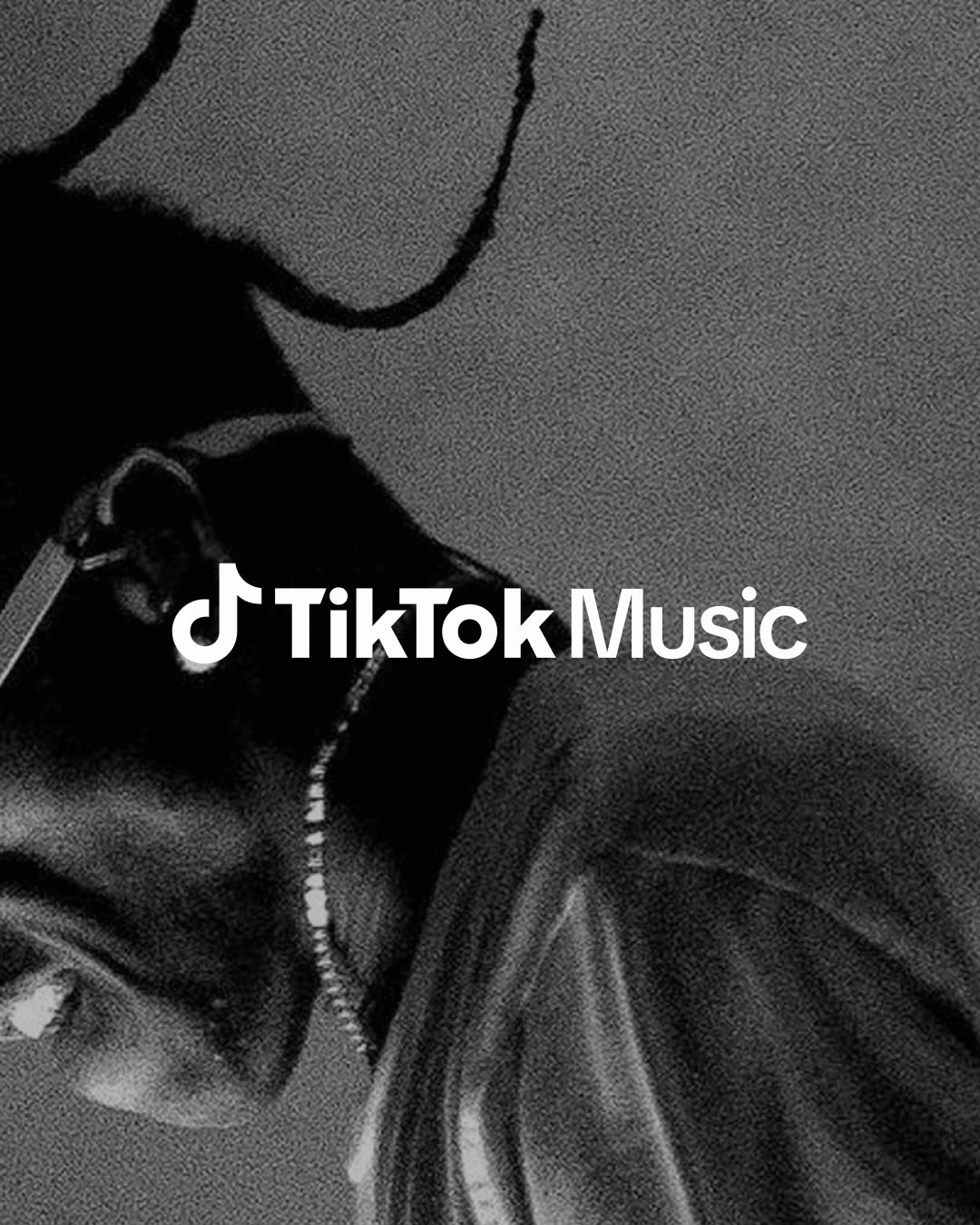 A frame from DixonBaxi's TikTok Music brand identity reveal, showing the studio's new visual system for TikTok's music ecosystem.
