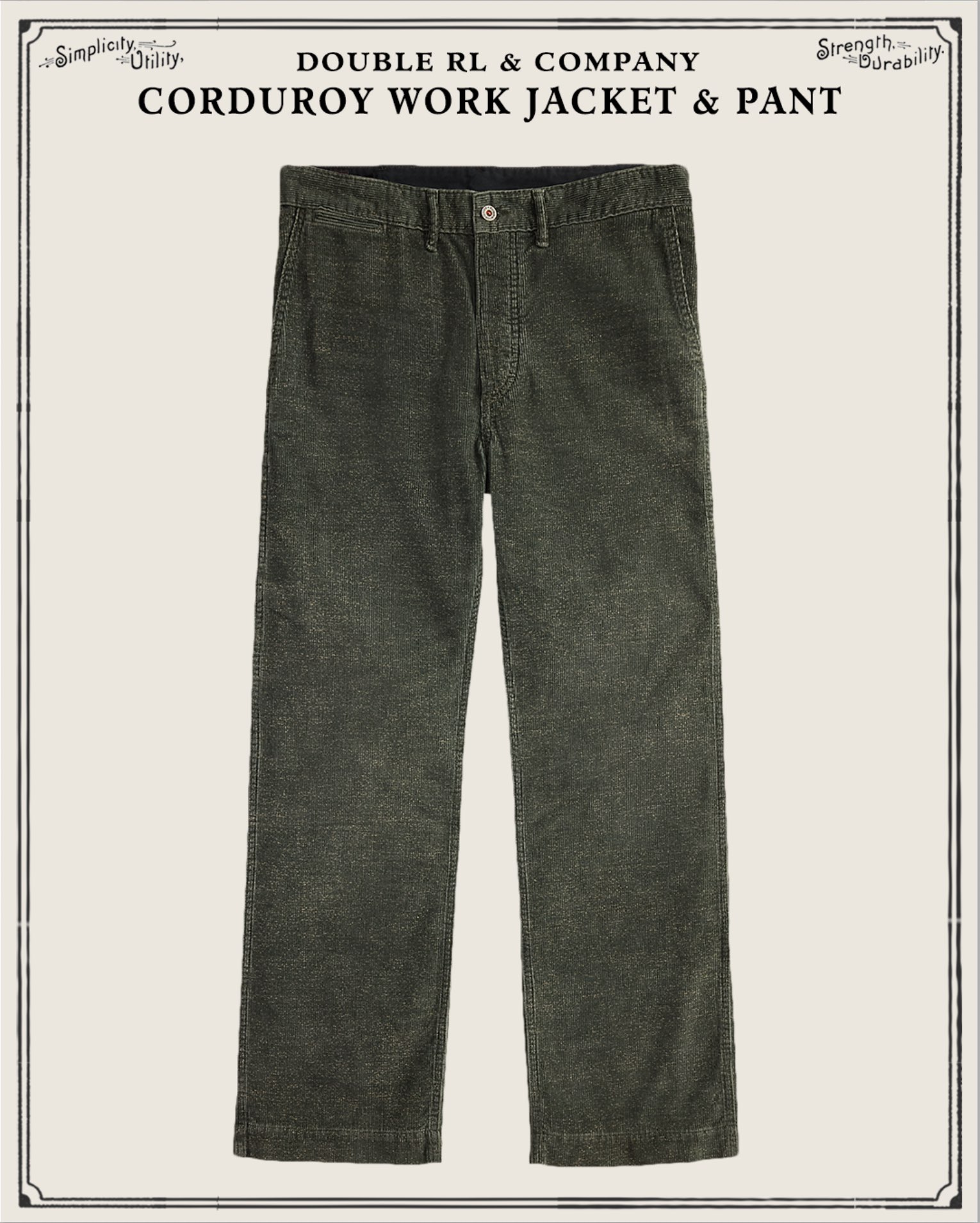 RRL'S NEW CORDUROY SET USES 11.2OZ JAPANESE BEDFORD (image 3)