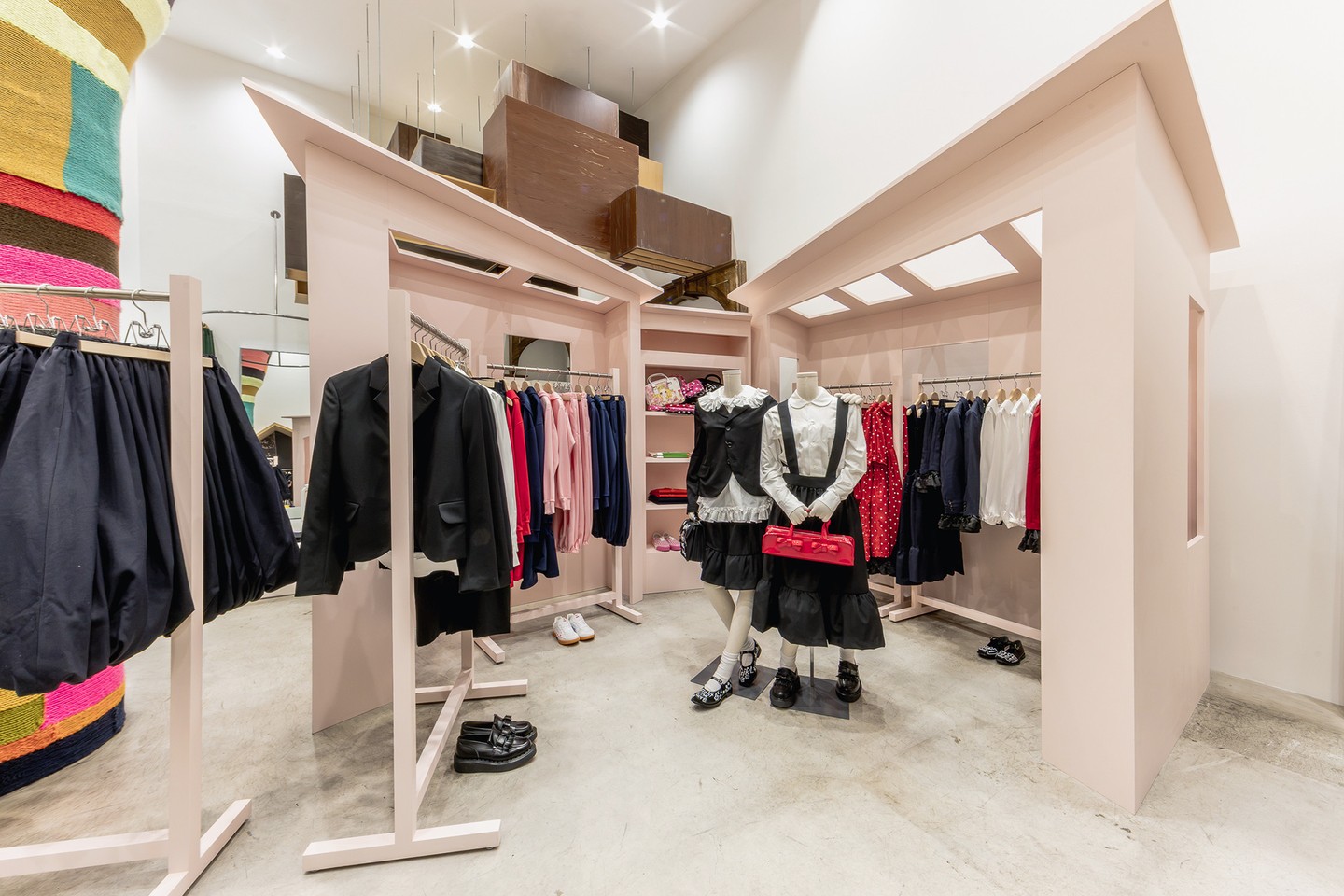A look from Comme des Garçons Girl's Fall Winter 2026 collection on display at Dover Street Market New York.