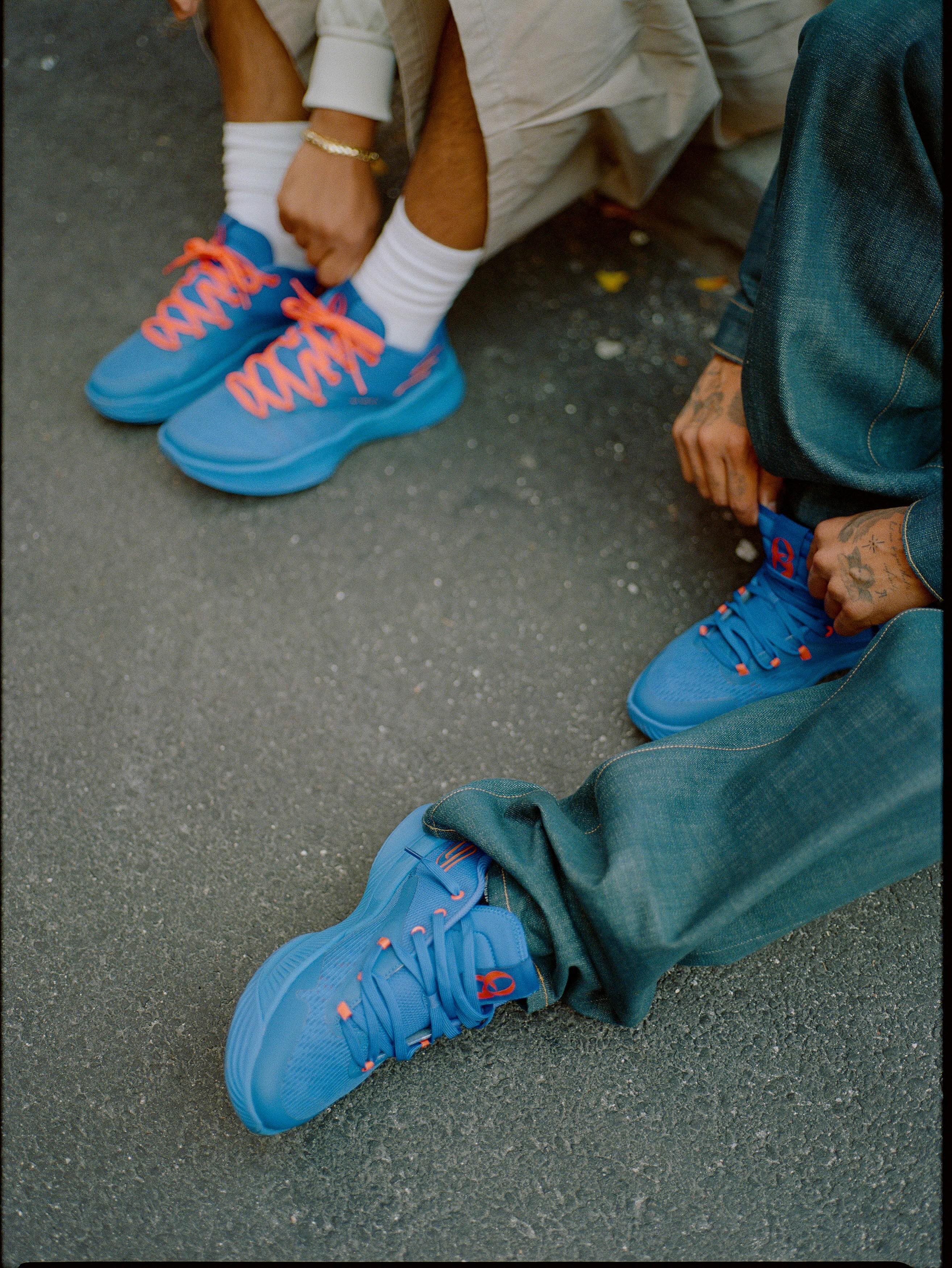 The Skechers x OG Anunoby SKX Nexus NYC Blue basketball shoe from Extra Butter.