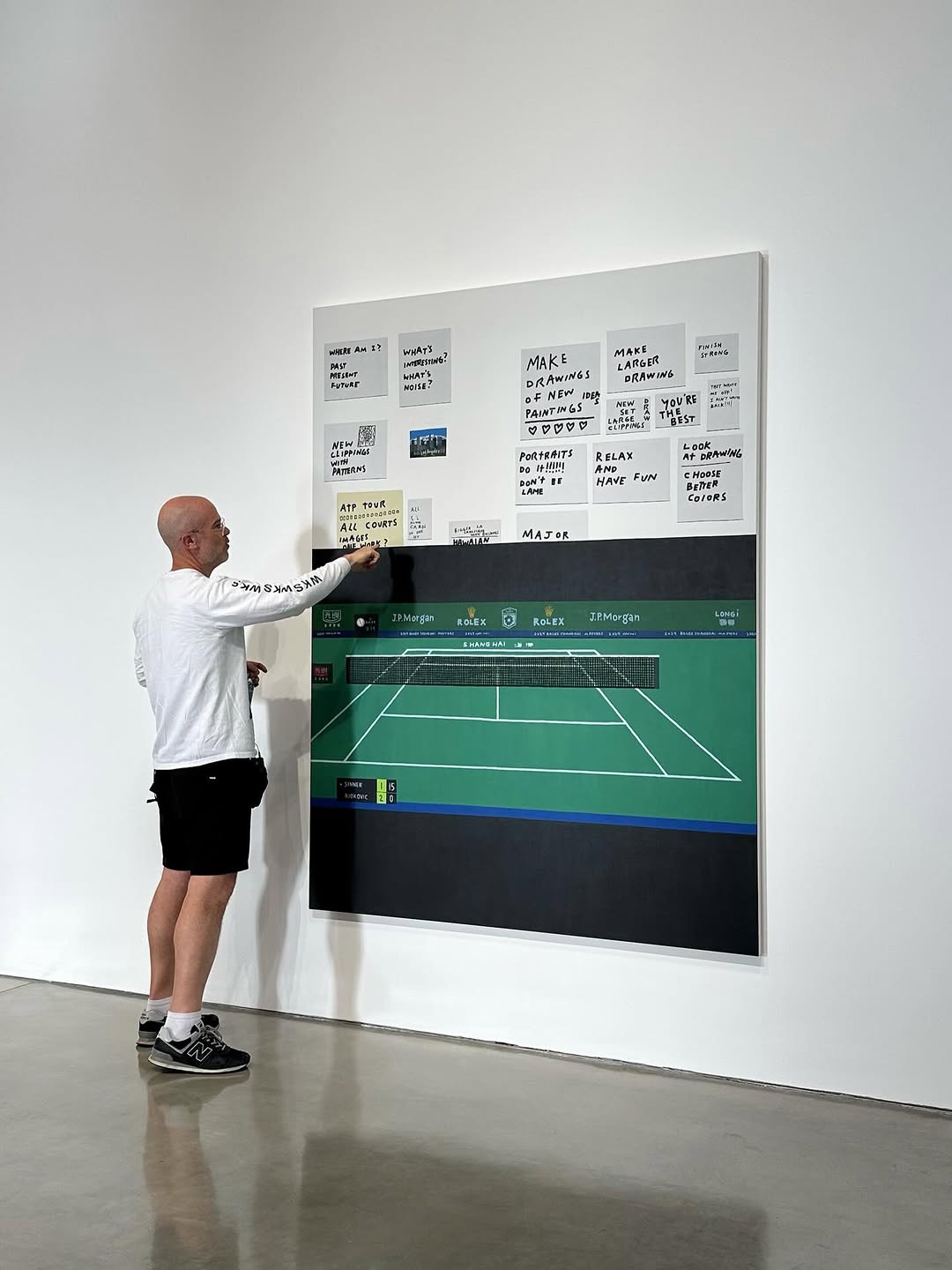 JONAS WOOD AND JOHN MCENROE MEET AT GAGOSIAN BEVERLY HILLS APRIL 25